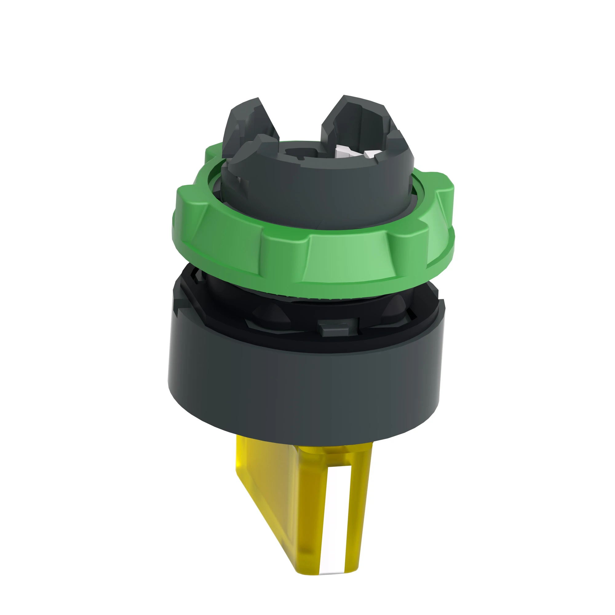 Schneider Electric ZB5AK1383 Illuminated Selector Switch, Front Element, Harmony XB5, Plastic, 22mm, Yellow, for Universal LED, 3 Positions, Latching (img_007)