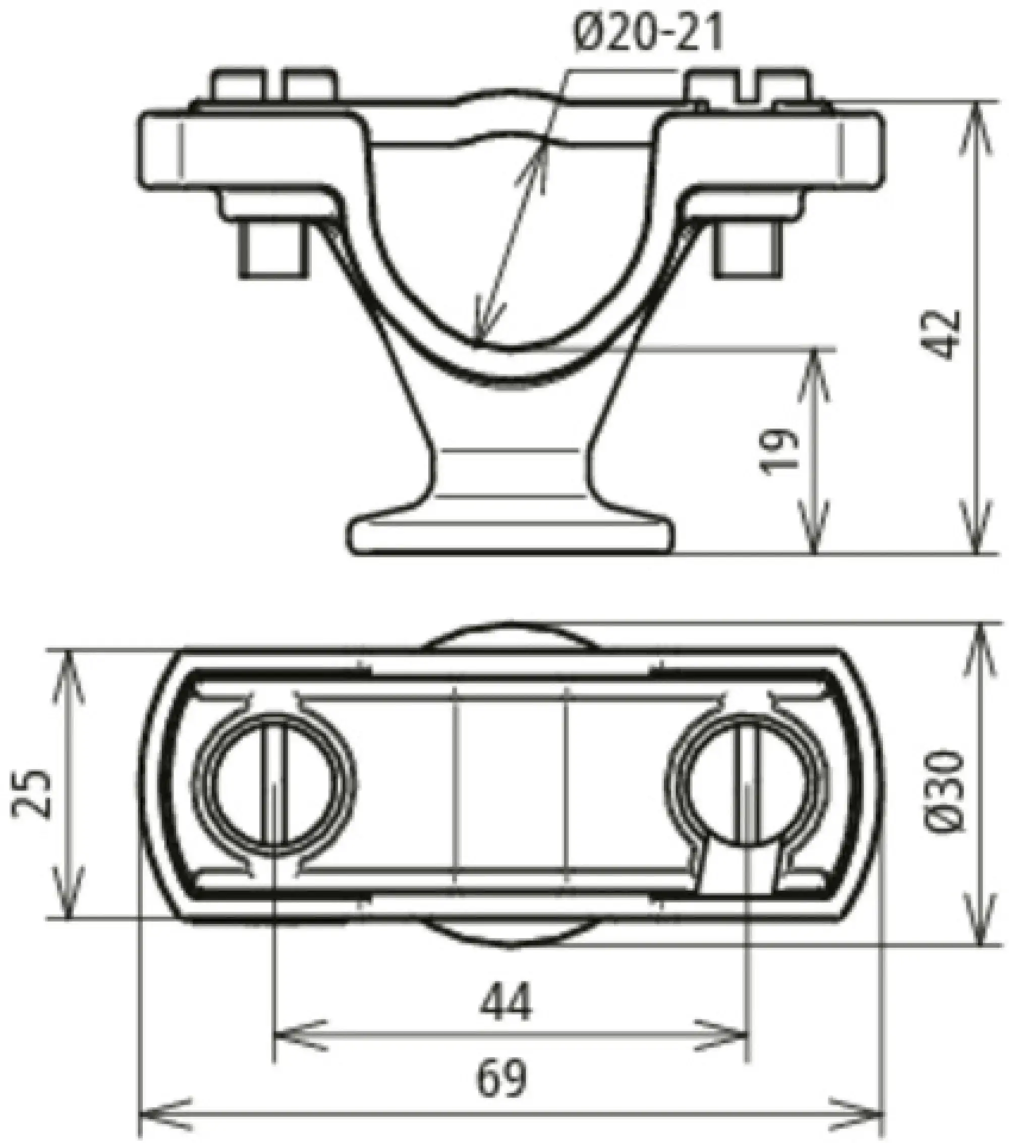 Dehn 275220 Cond. holder PA, grey for HVI/CUI cond. D 20mm, flange D 30mm, M8 female thread (img_002) Dehn 275220 Cond. holder PA, grey for HVI/CUI cond. D 20mm, flange D 30mm, M8 female thread (img_002)