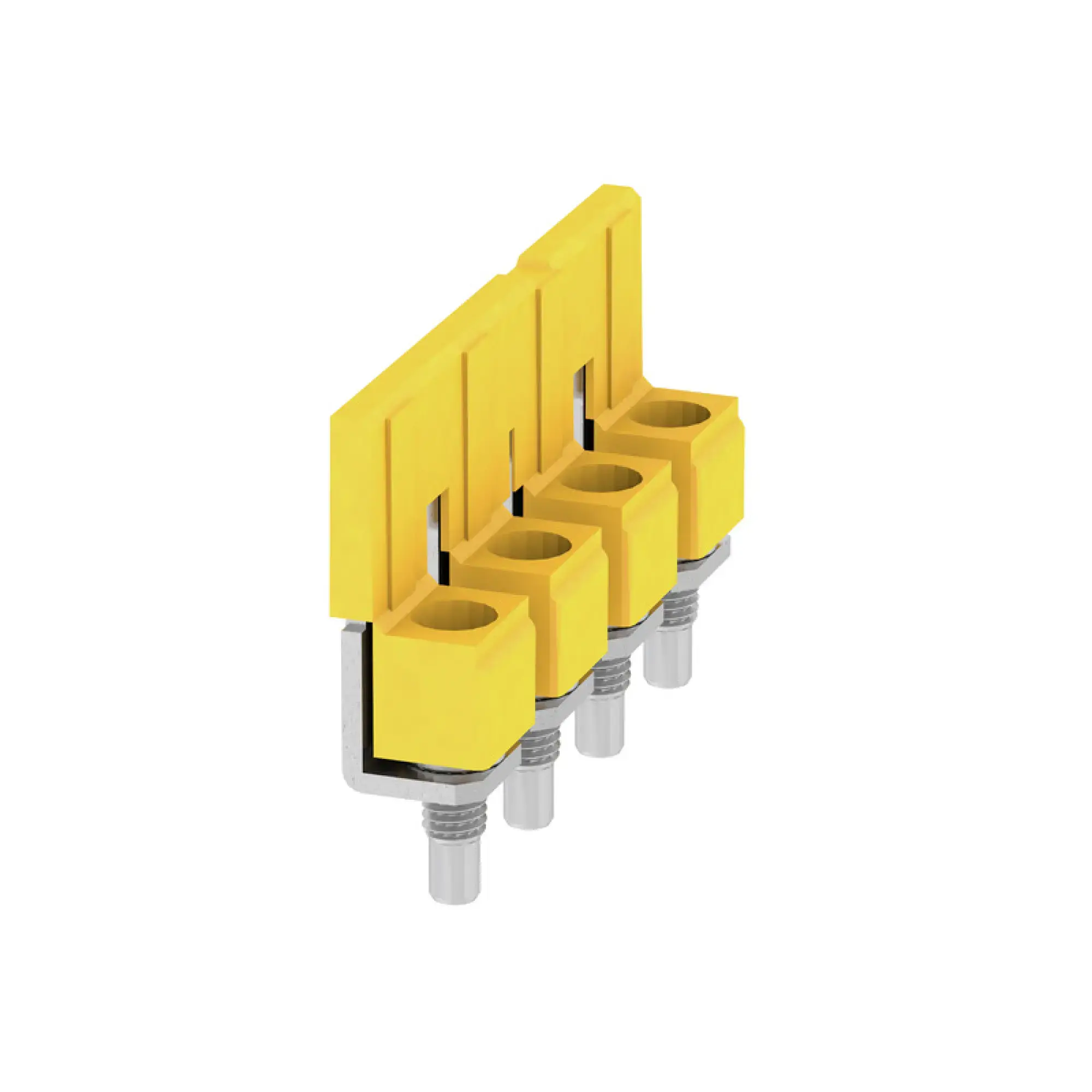 Weidmüller 1055060000 Cross-connector (terminal), when screwed in, yellow, 63 A, Number of poles: 4, Pitch in mm: 9.90, Insulated: Yes, Width: 7.55 mm (img_001) Weidmüller 1055060000 Cross-connector (terminal), when screwed in, yellow, 63 A, Number of poles: 4, Pitch in mm: 9.90, Insulated: Yes, Width: 7.55 mm (img_001)