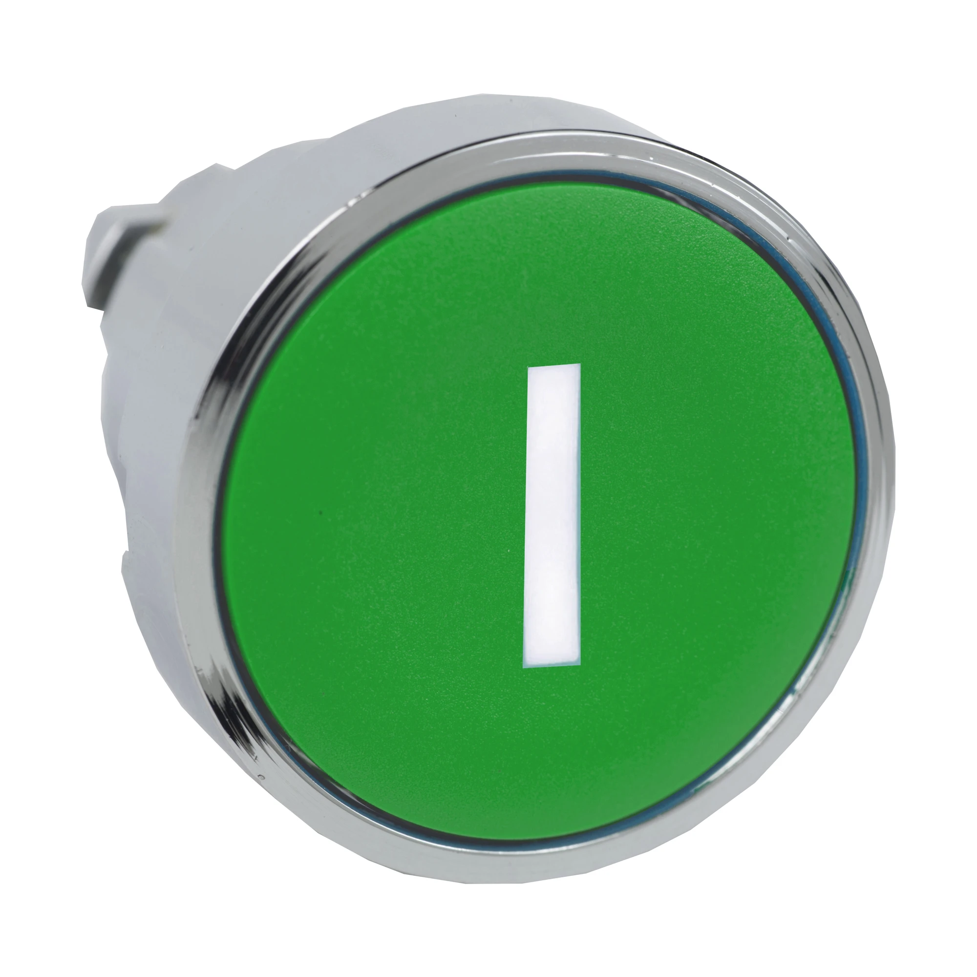 Schneider Electric ZB4BA331 Push-button, Front Element, Harmony XB4, Metal, 22mm, Green, Labeled I, Momentary (img_001) Schneider Electric ZB4BA331 Push-button, Front Element, Harmony XB4, Metal, 22mm, Green, Labeled I, Momentary (img_001)