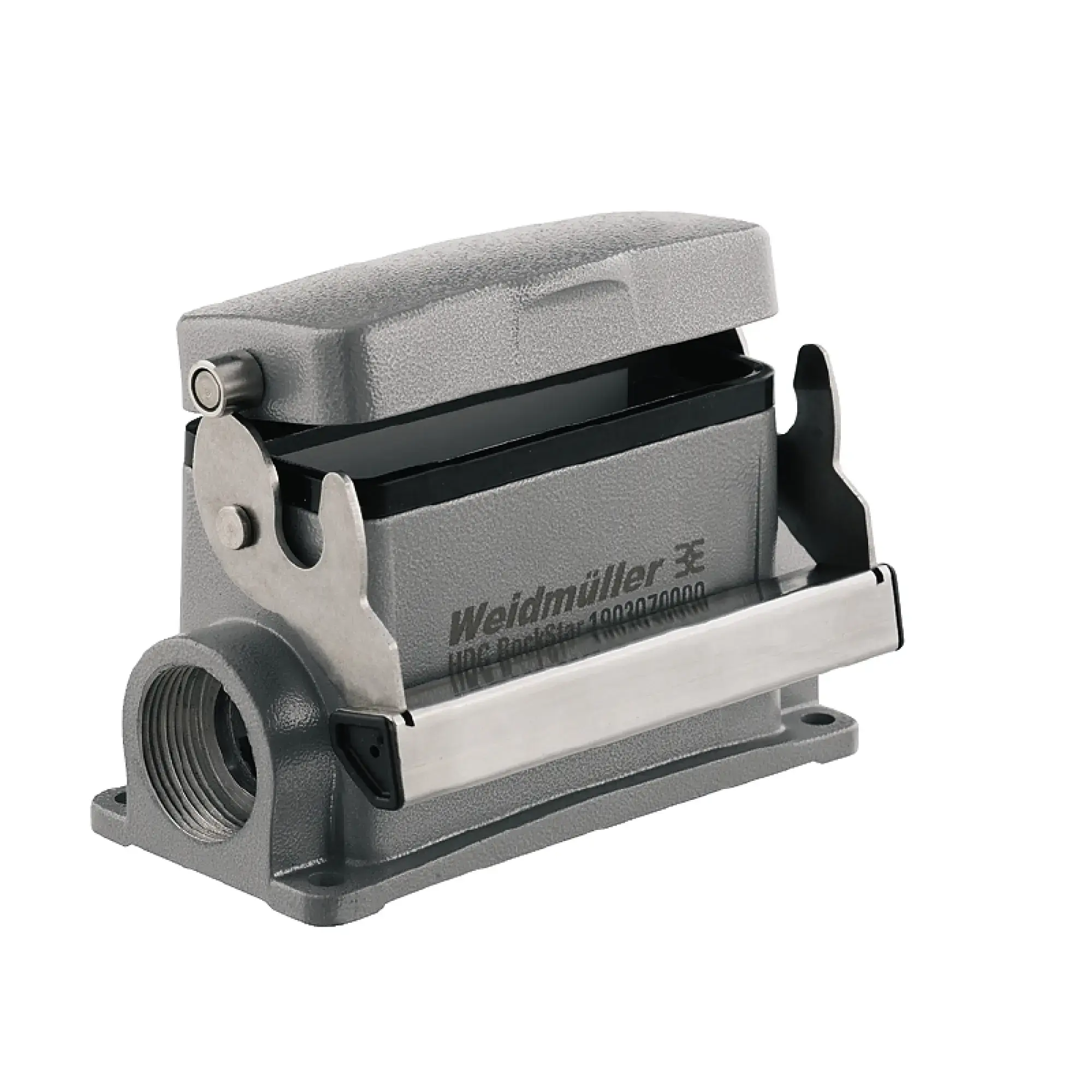 Weidmüller 1903070000 Housing (industry plug-in connectors), Base housing, End-locking clamp, lower side, Size: 6, IP65 (in plugged condition) (img_001)
