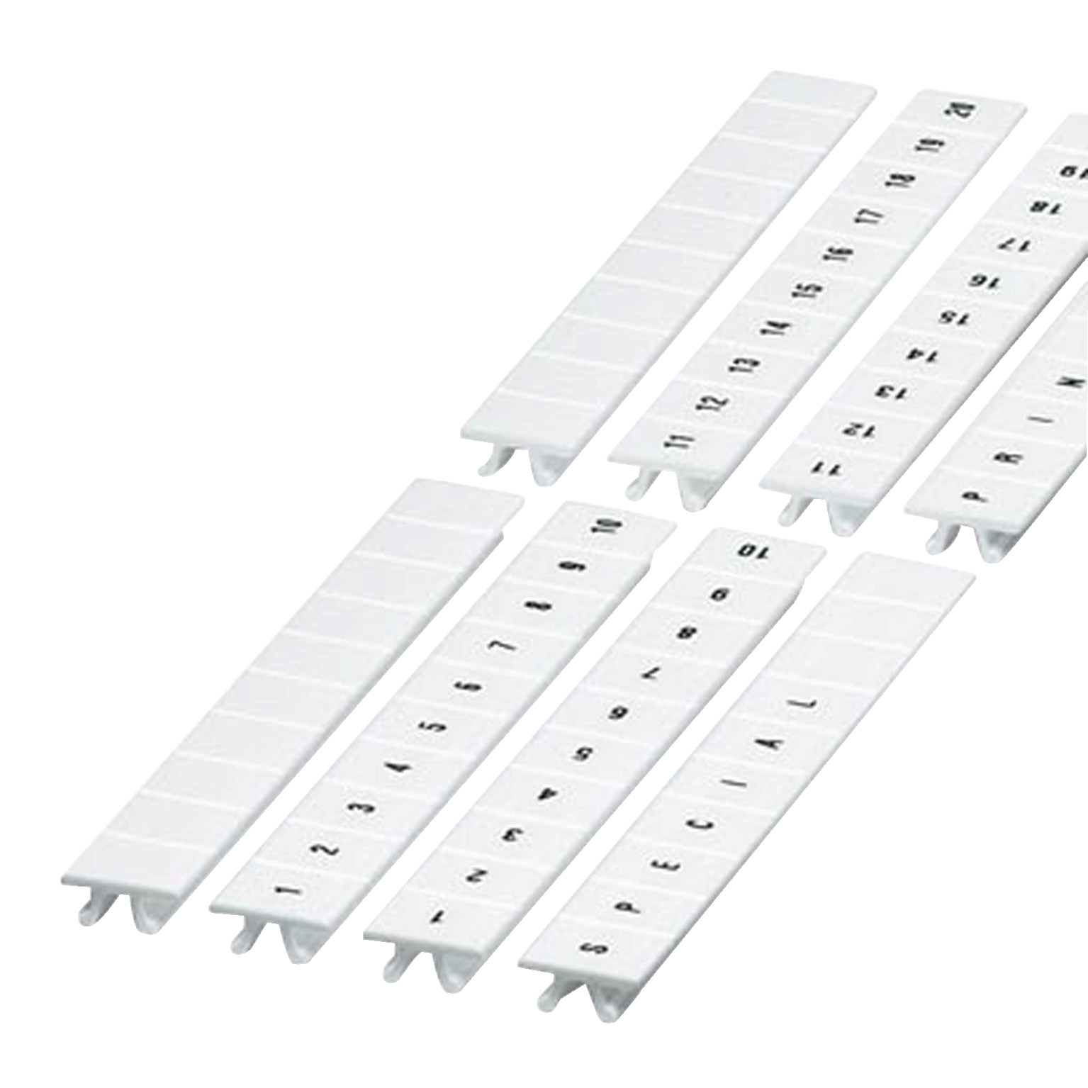 Schneider Electric Insertable marking strips, 8mm, 10 positions 81, 90, horizontally printed, white Schneider Electric Insertable marking strips, 8mm, 10 positions 81, 90, horizontally printed, white