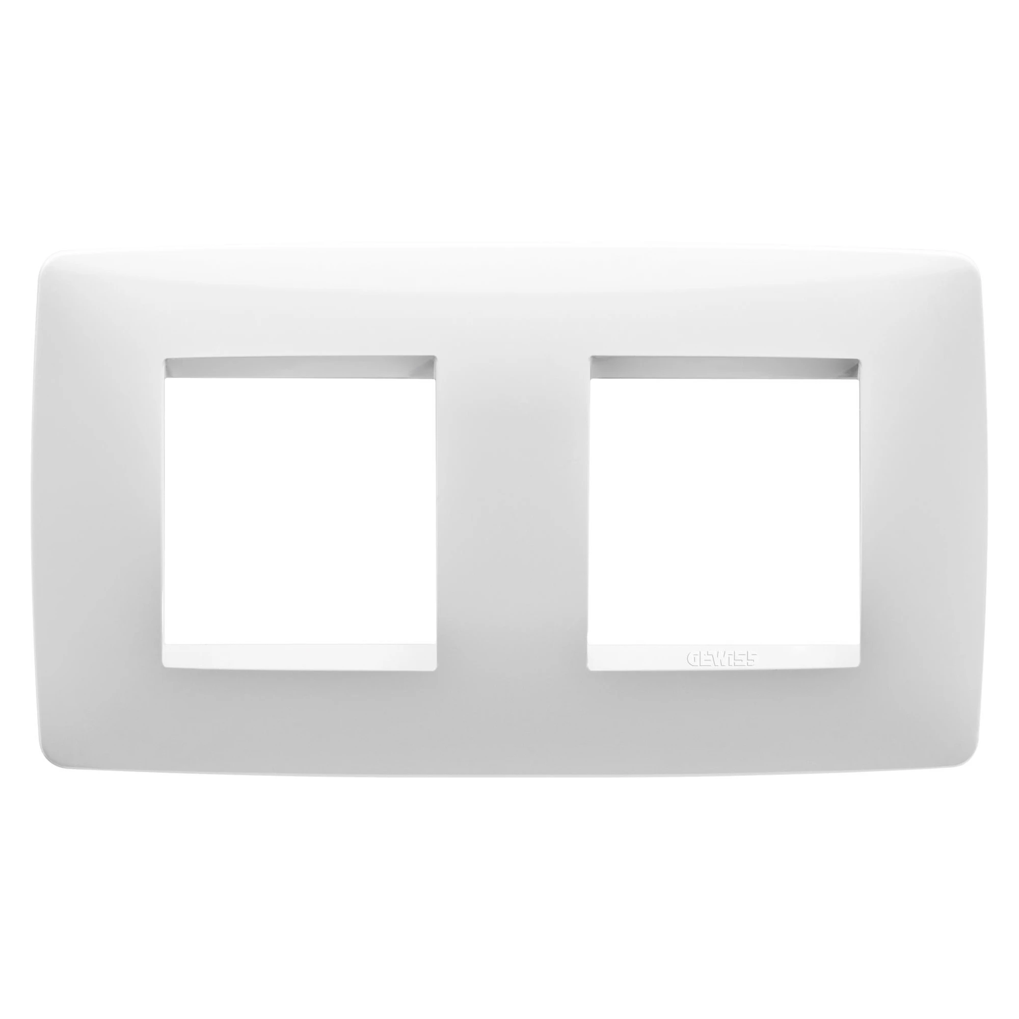 GEWISS GW16123TB ONE INTERNATIONAL PLATE - TECHNOPOLYMER - 2+2 MODULES HORIZONTAL - WHITE - CHORUSMART (img_001)