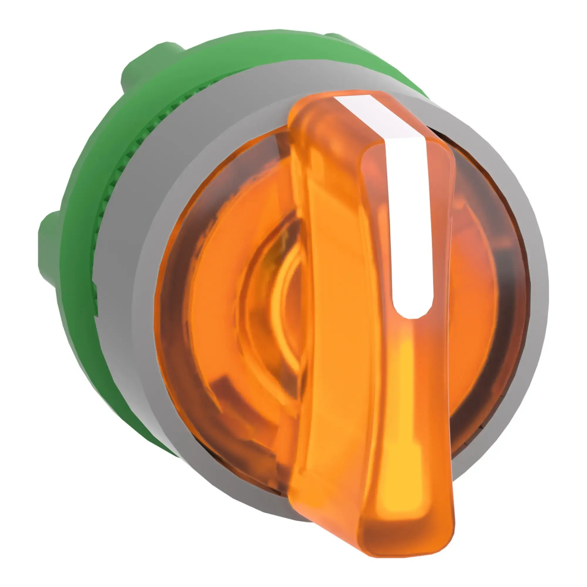Schneider Electric ZB5AK1853C0 Illuminated selector switch, front element, Harmony XB5, plastic, 22mm, orange, for universal LED, 3 positions, momentary (img_009)