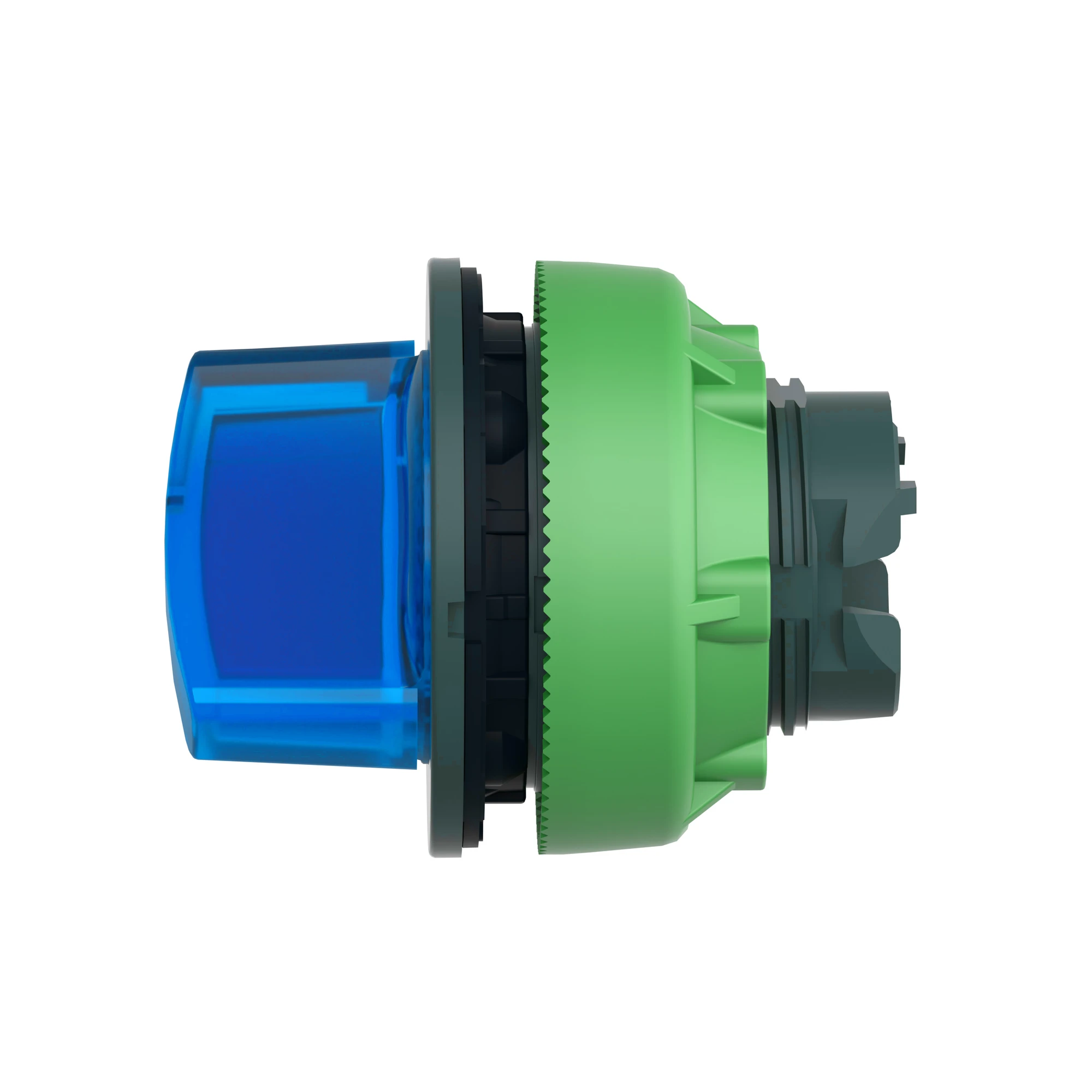Schneider Electric ZB5FK1463 Illuminated selector switch, front element, Harmony XB5F, plastic, 30mm, blue, for universal LED, 2 positions, momentary (img_004)