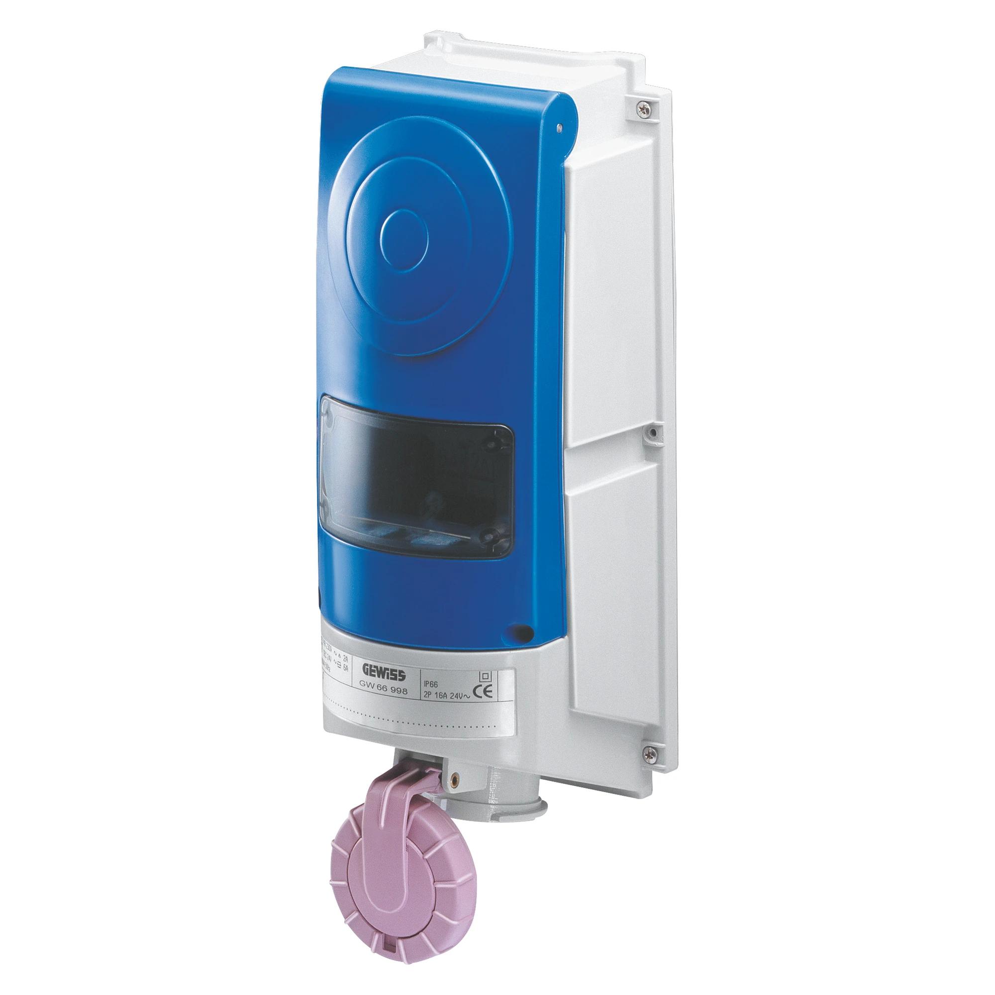 GEWISS GW66886 IEC Steckdose mit Trenntrafo senkrecht ohne Gehaeuse 16A/2 pol. 24V IP66 (img_001) GEWISS GW66886 IEC Steckdose mit Trenntrafo senkrecht ohne Gehaeuse 16A/2 pol. 24V IP66 (img_001)