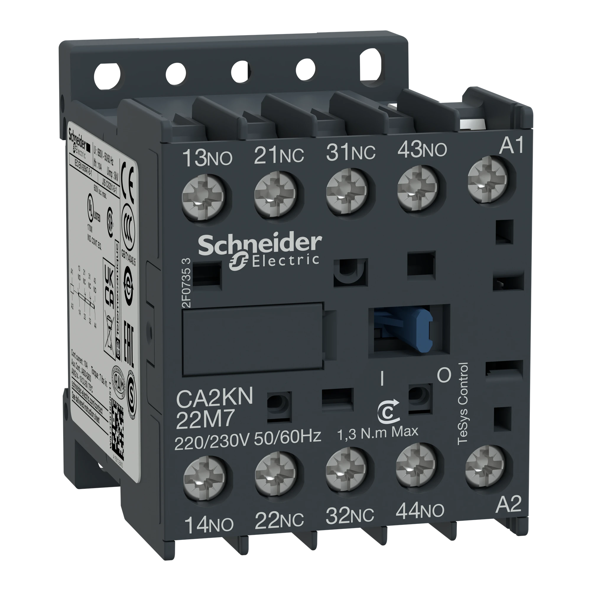 Schneider Electric CA2KN22FC7 Auxiliary contactor, 2NO+2NC, 127V 50/60Hz (img_001) Schneider Electric CA2KN22FC7 Auxiliary contactor, 2NO+2NC, 127V 50/60Hz (img_001)