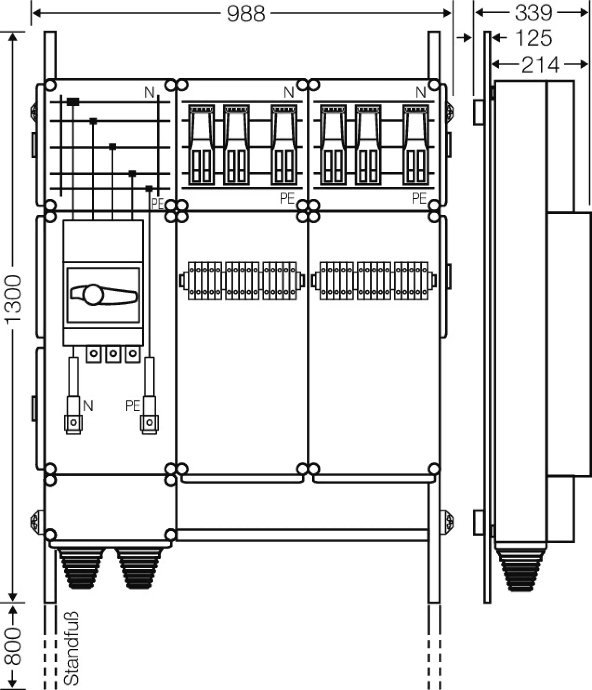 Hensel 65000222 Ladeverteiler für bis zu 6 Doppelladepunkte à 22kW Mi EV 44kW 6000 (img_002)