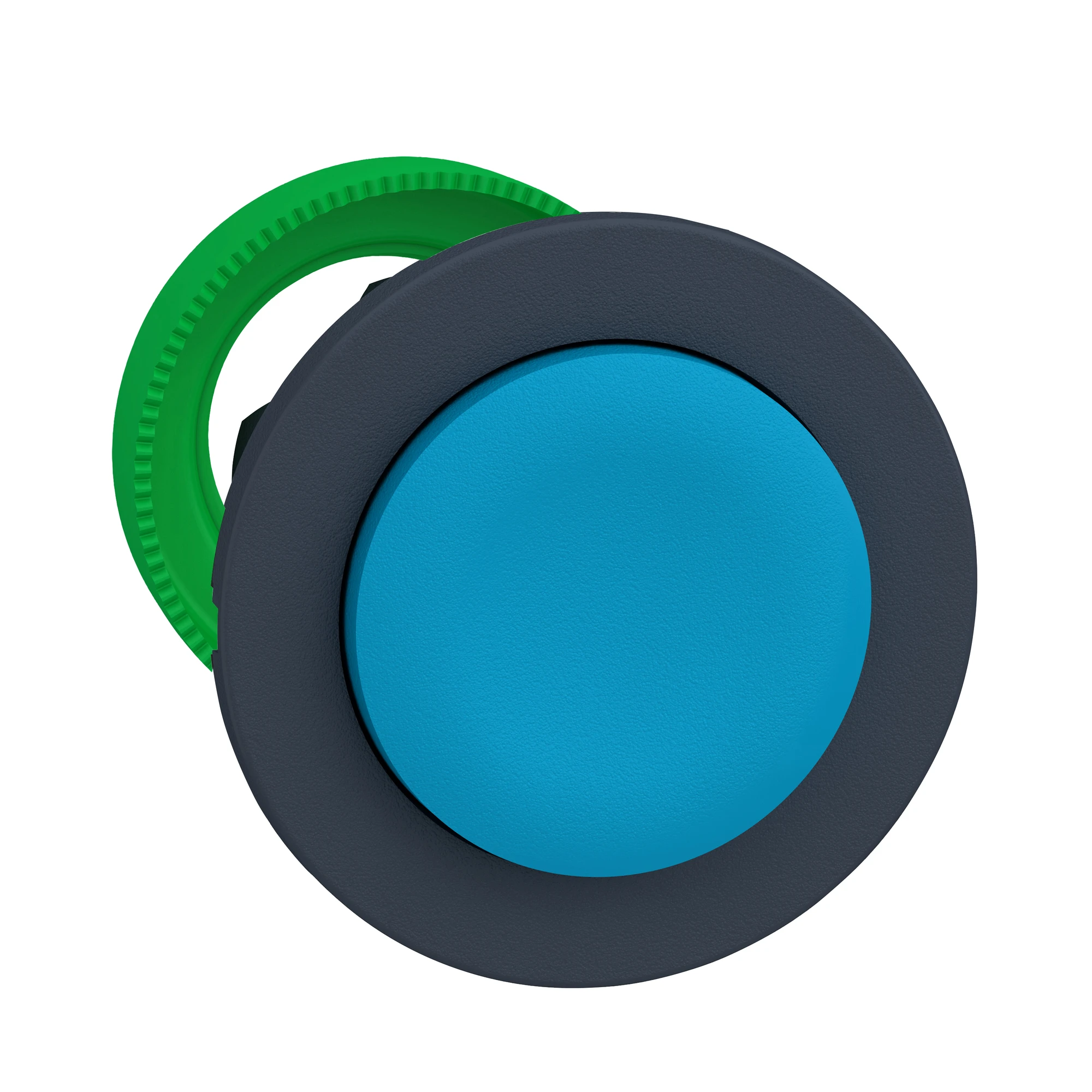 Schneider Electric ZB5FL6 Pushbutton, Front Element, Harmony XB5F, Plastic, 30mm, Blue, Projecting, Unlabeled, Momentary (img_001)
