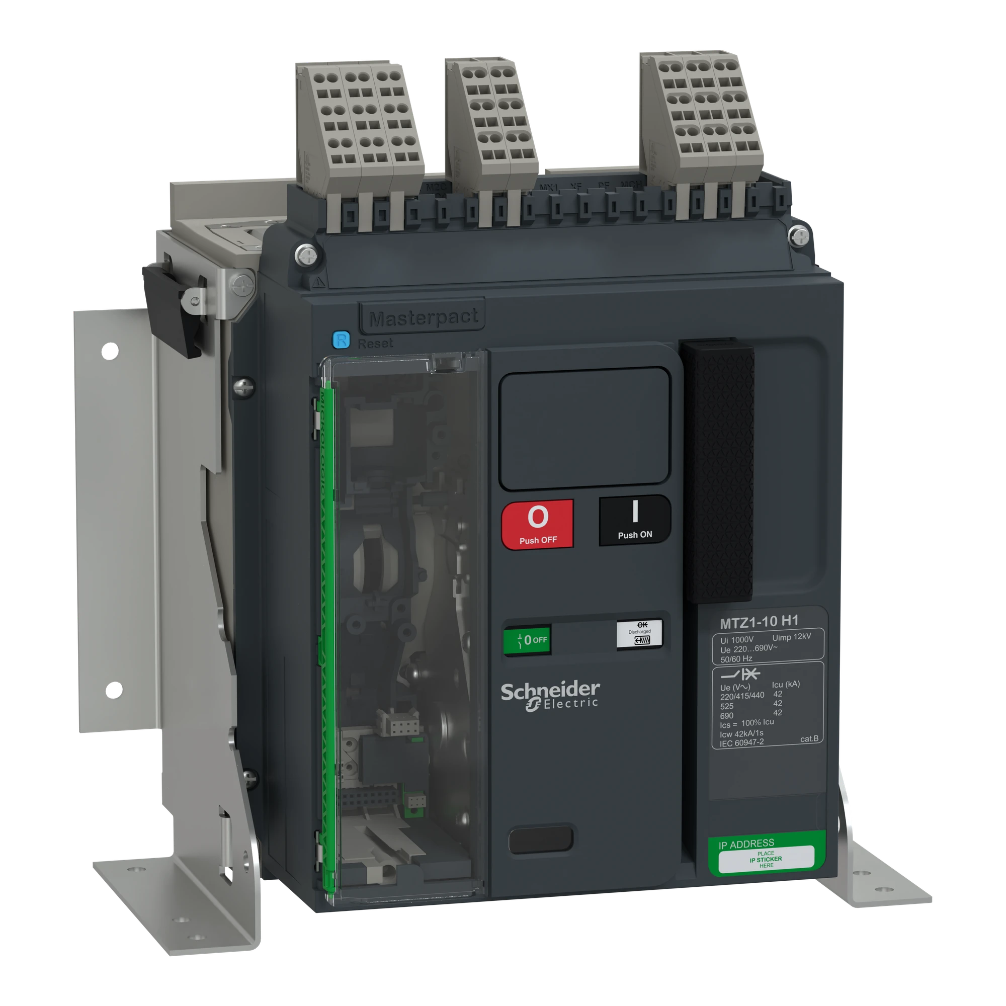 Schneider Electric LV947130 MasterPacT MTZ1 10 1000A H1 42kA/440VAC (Icu) 3P Grundschalter Festeinbau für MicroLogic Active (img_001) Schneider Electric LV947130 MasterPacT MTZ1 10 1000A H1 42kA/440VAC (Icu) 3P Grundschalter Festeinbau für MicroLogic Active (img_001)