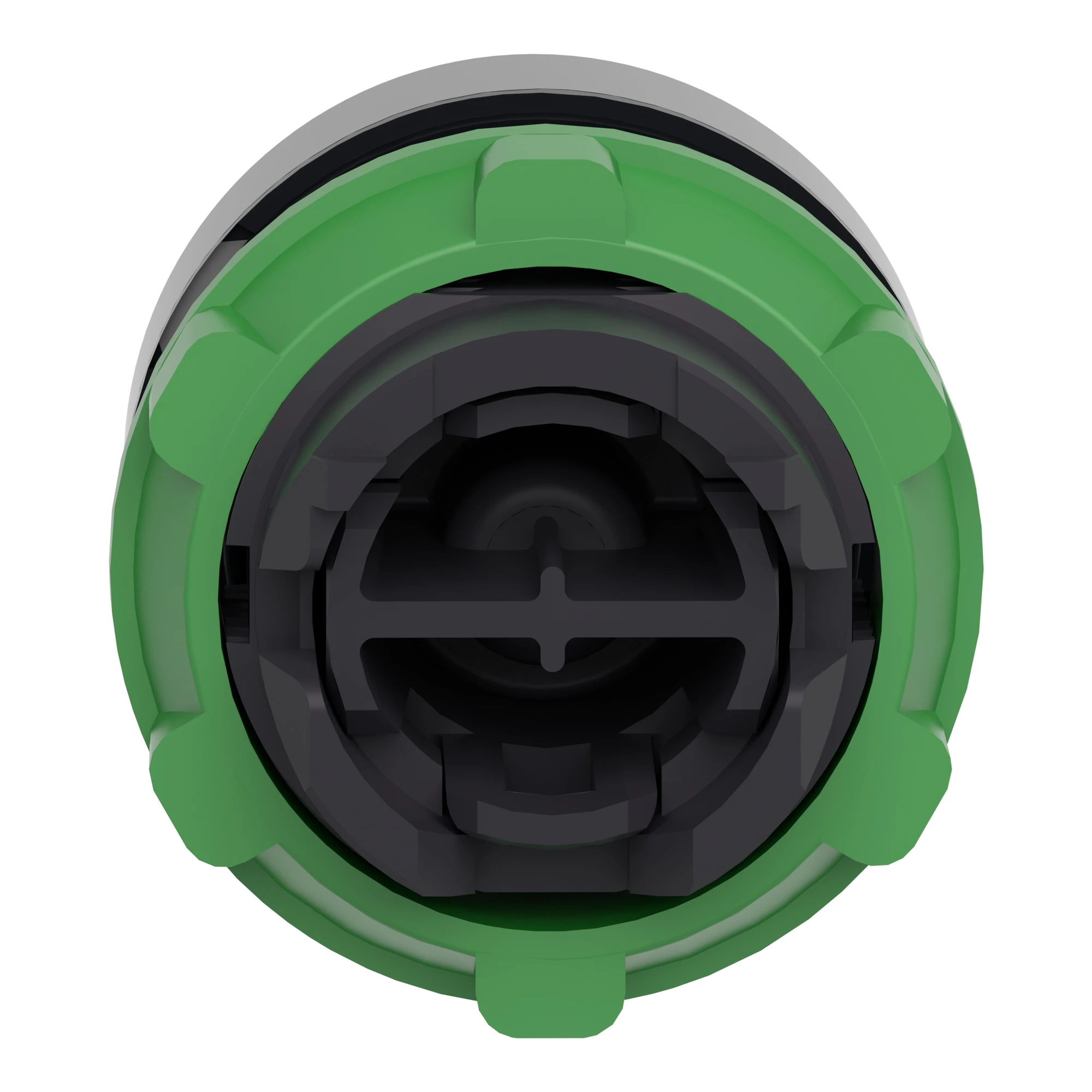 Schneider Electric ZB5AL1C0 Pushbutton, front element, Harmony XB5, plastic, 22mm, light grey, white, protruding, unlabelled, momentary (img_004)