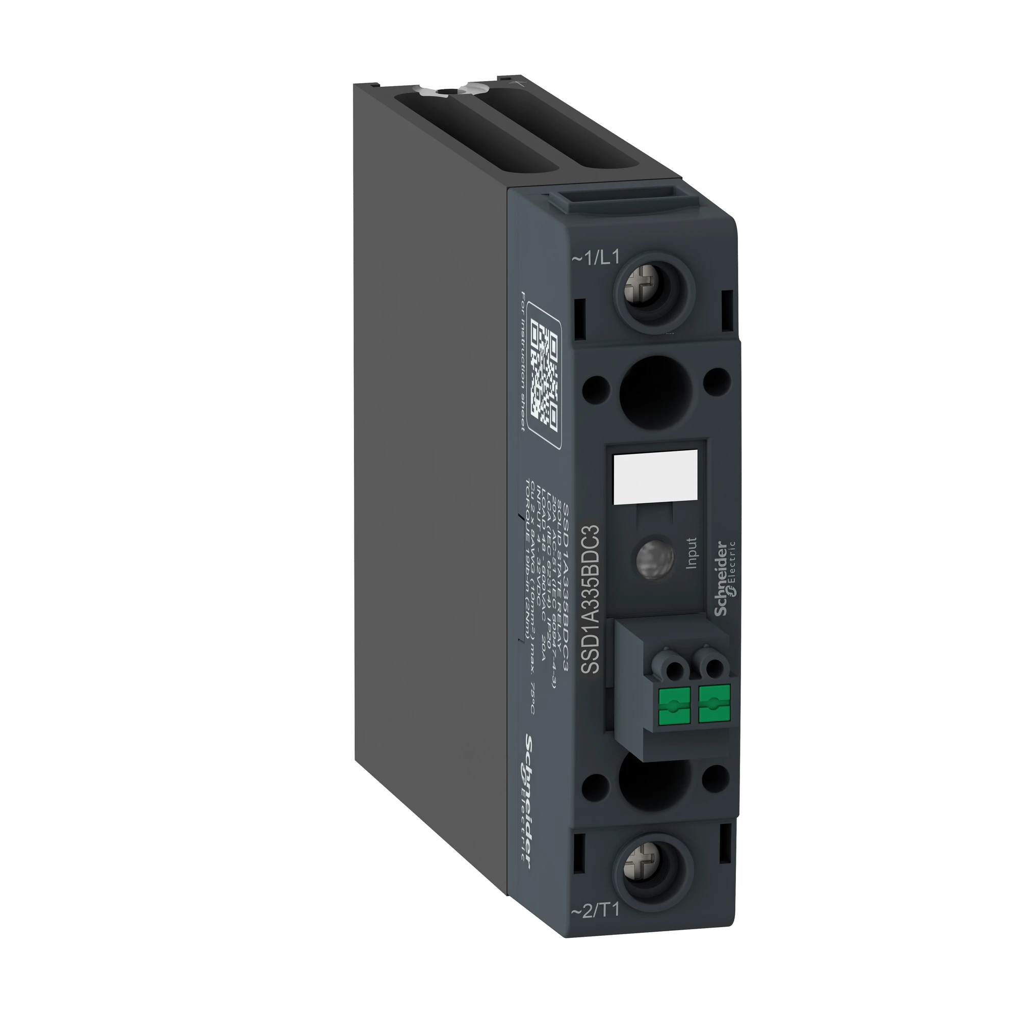 Schneider Electric SSD1A335M7C3 Semiconductor relay, DIN rail, I:90-280VACDC, O:48-600VAC, 35A, 1ph, zero voltage switching, FZ (img_001)