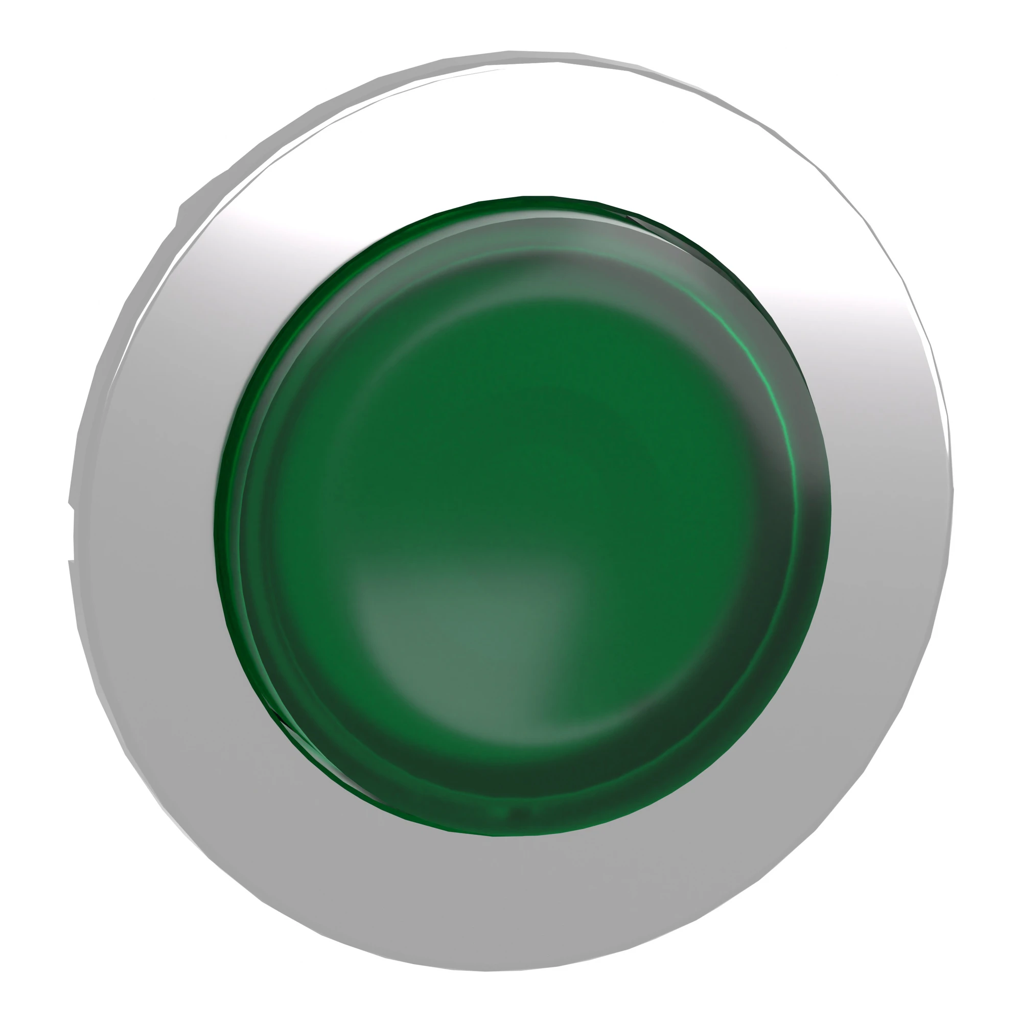 Schneider Electric ZB4FH33 Illuminated Pushbutton, Front Element, Harmony XB4F, Metal, 30mm, Green, Protruding, for Universal LEDs, Latching (img_001)