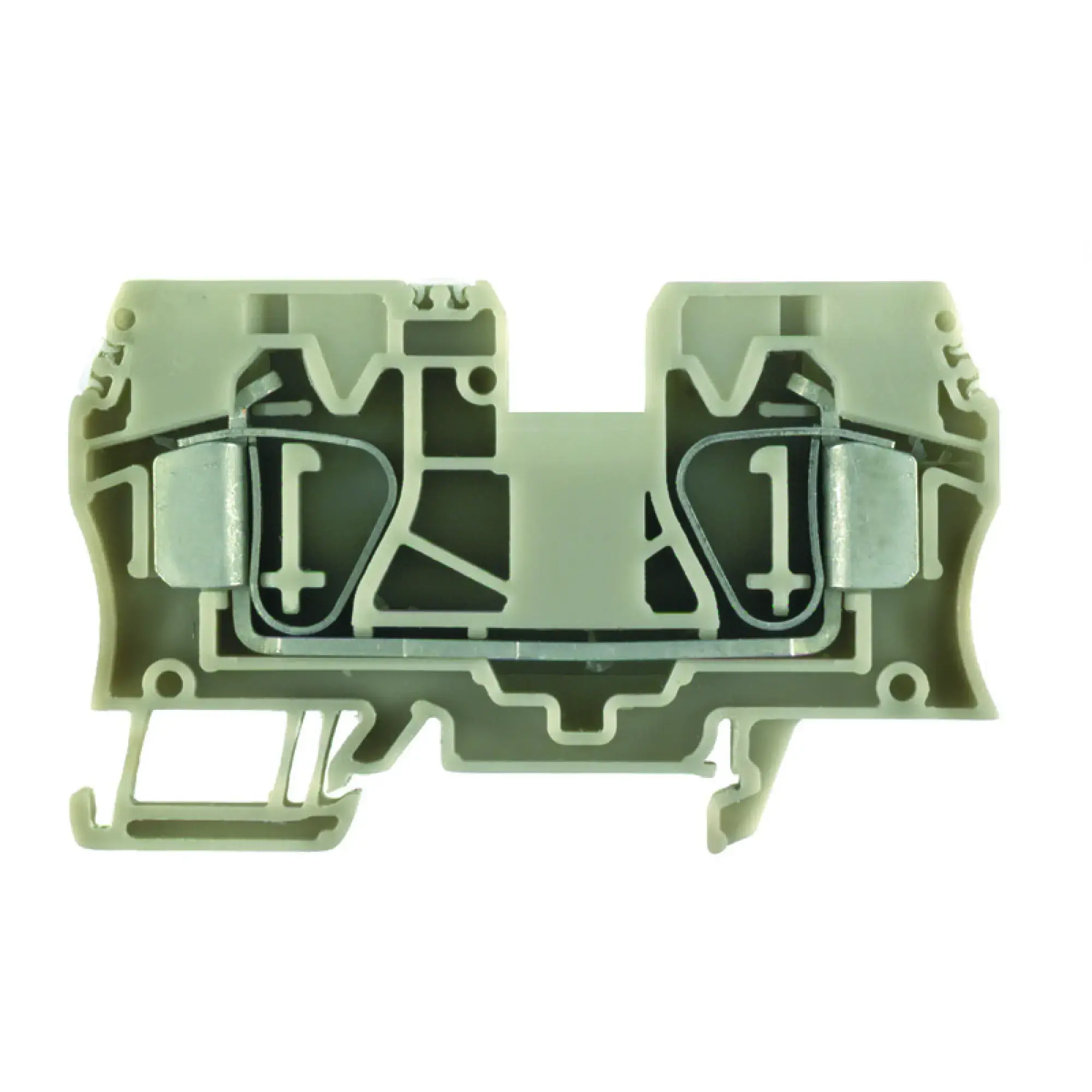 Weidmüller 1746750000 Feed-through terminal block, Tension-clamp connection, dark beige, 10 mm², 57 A, 1000 V, Number of connections: 2 (img_001)