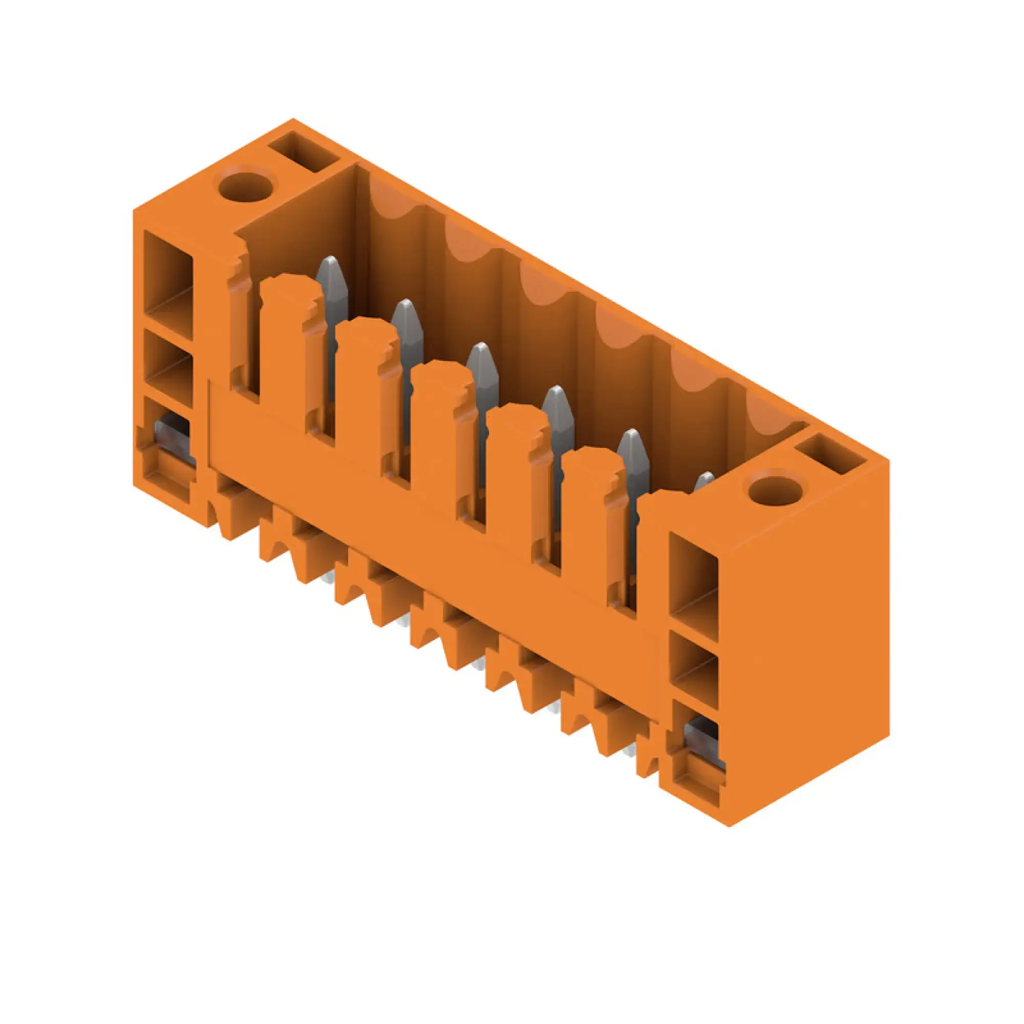 Weidmüller 1607540000 PCB connector (board connection), 160 V, 17 A, Pitch in mm: 3.50, Number of poles: 6, THT solder connection, Box (img_001)