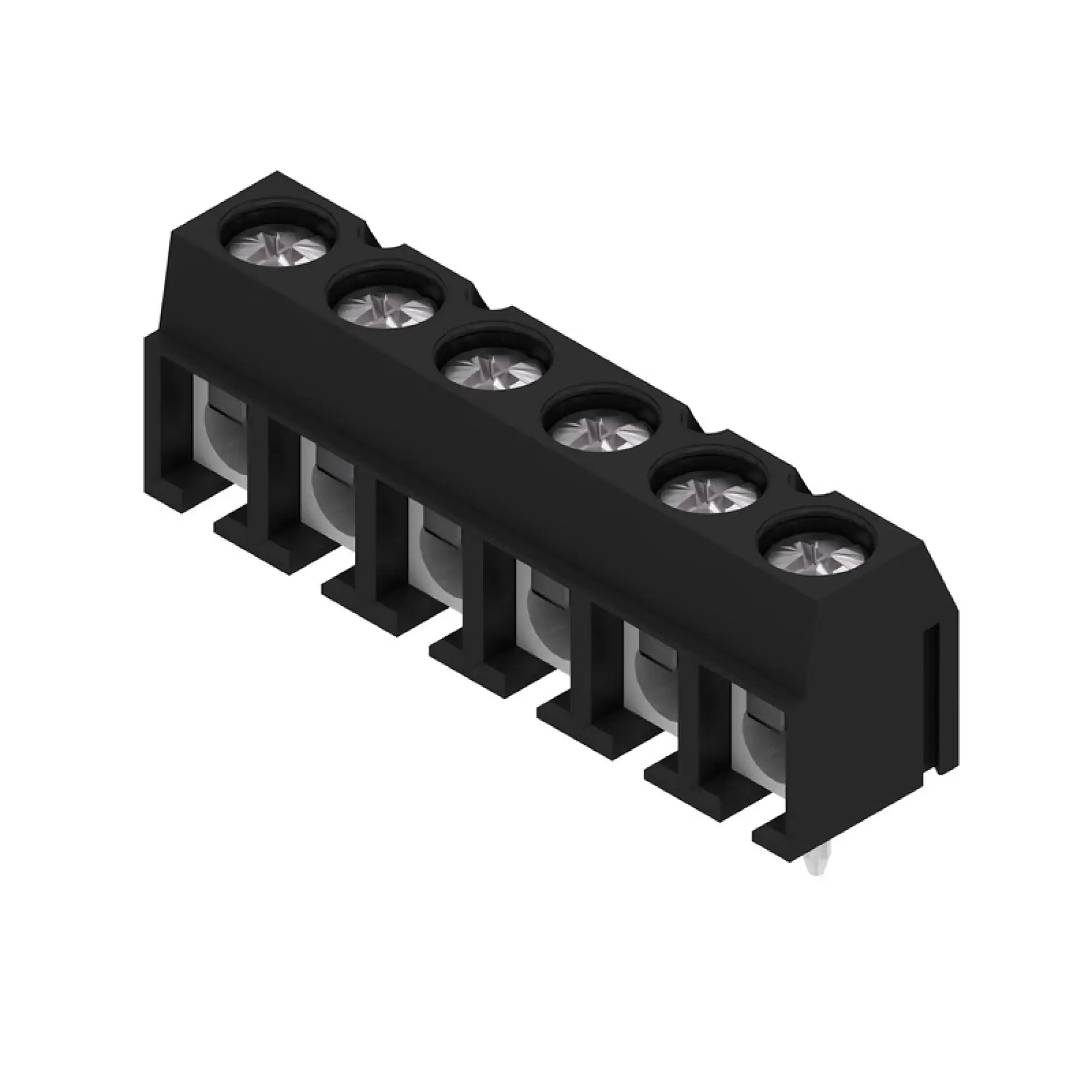 Weidmüller 1525280000 PCB terminal, 250 V, 24 A, Pitch in mm: 5.08, 2.5 mm², Number of poles: 6, Pressure clamp connection, THT solder connection, 90°, Box (img_001)