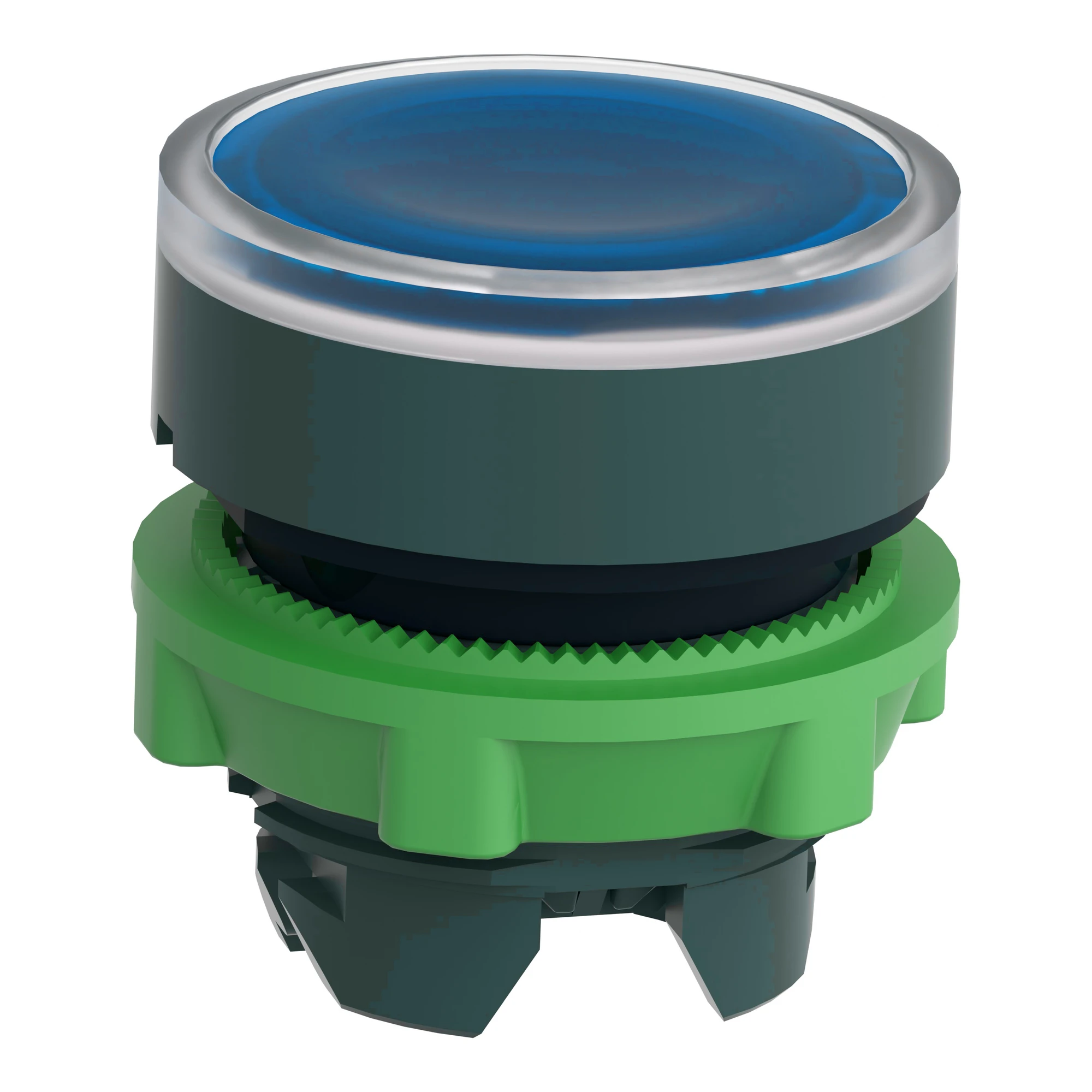 Schneider Electric ZB5AA68 Illuminated pushbutton, front element, Harmony XB5, plastic, 22mm, blue, for universal LED, for insert label (img_006)