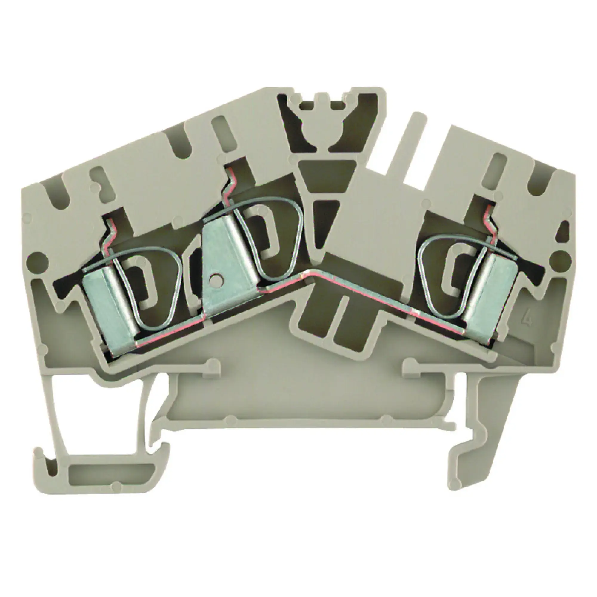 Weidmüller 1770360000 Feed-through terminal block, Tension-clamp connection, dark beige, 4 mm², 32 A, 800 V, Number of connections: 3 (img_001)