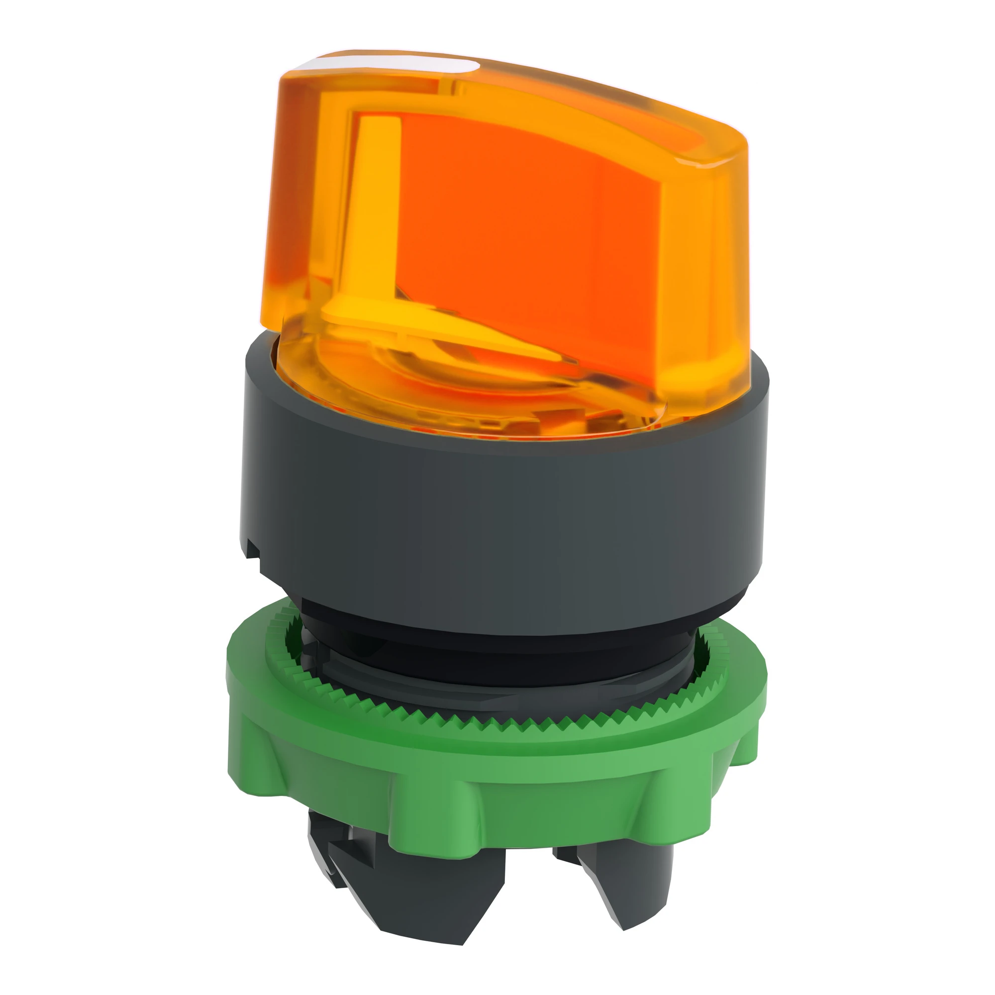 Schneider Electric ZB5AK1253 Illuminated Selector Switch, Front Element, Harmony XB5, Plastic, 22mm Orange, for Universal LED, 2 Positions, Latching (img_004)