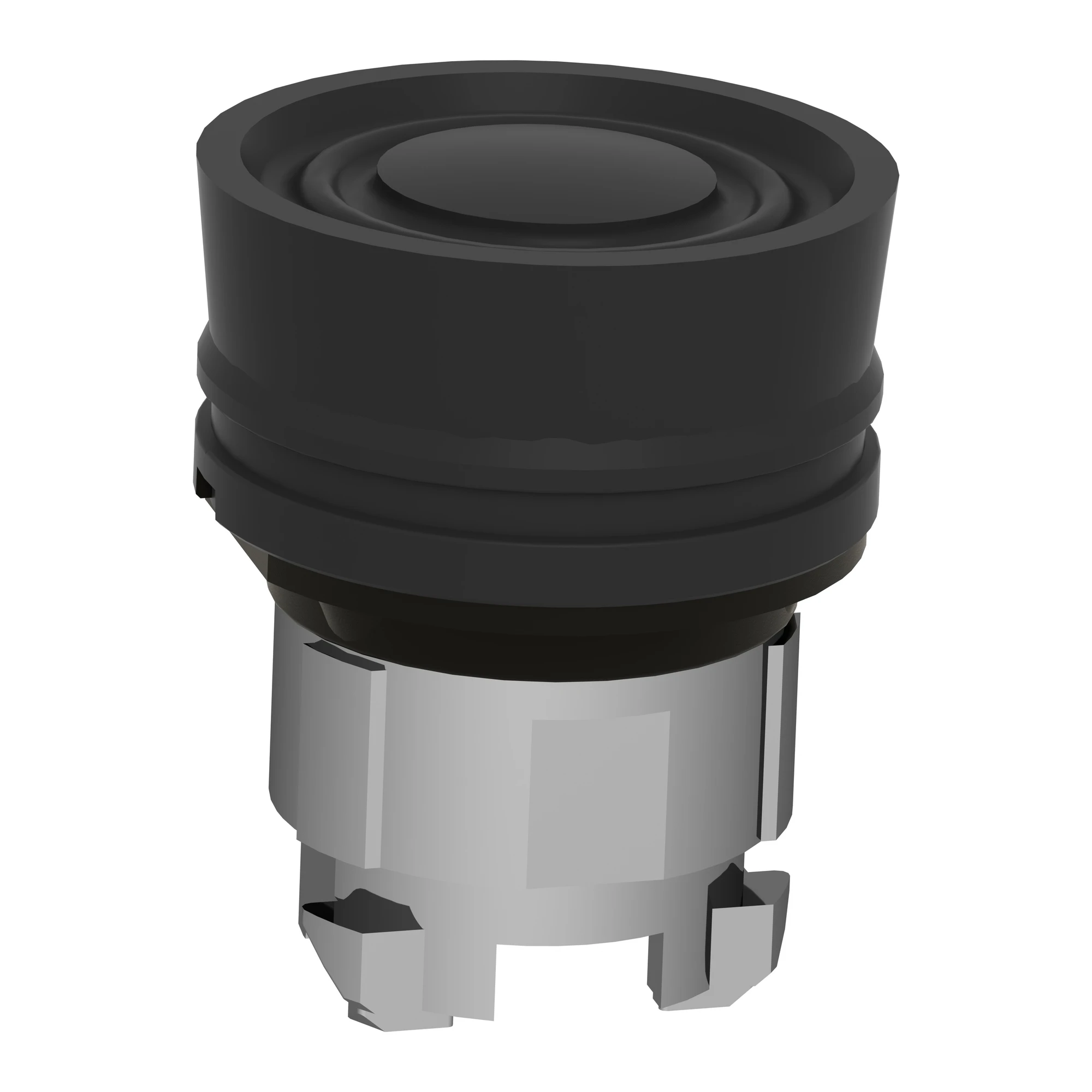 Schneider Electric ZB4BP2S Push button, front element, Harmony XB4, metal, 22mm, black, unlabeled, momentary, with protective cap (img_006)