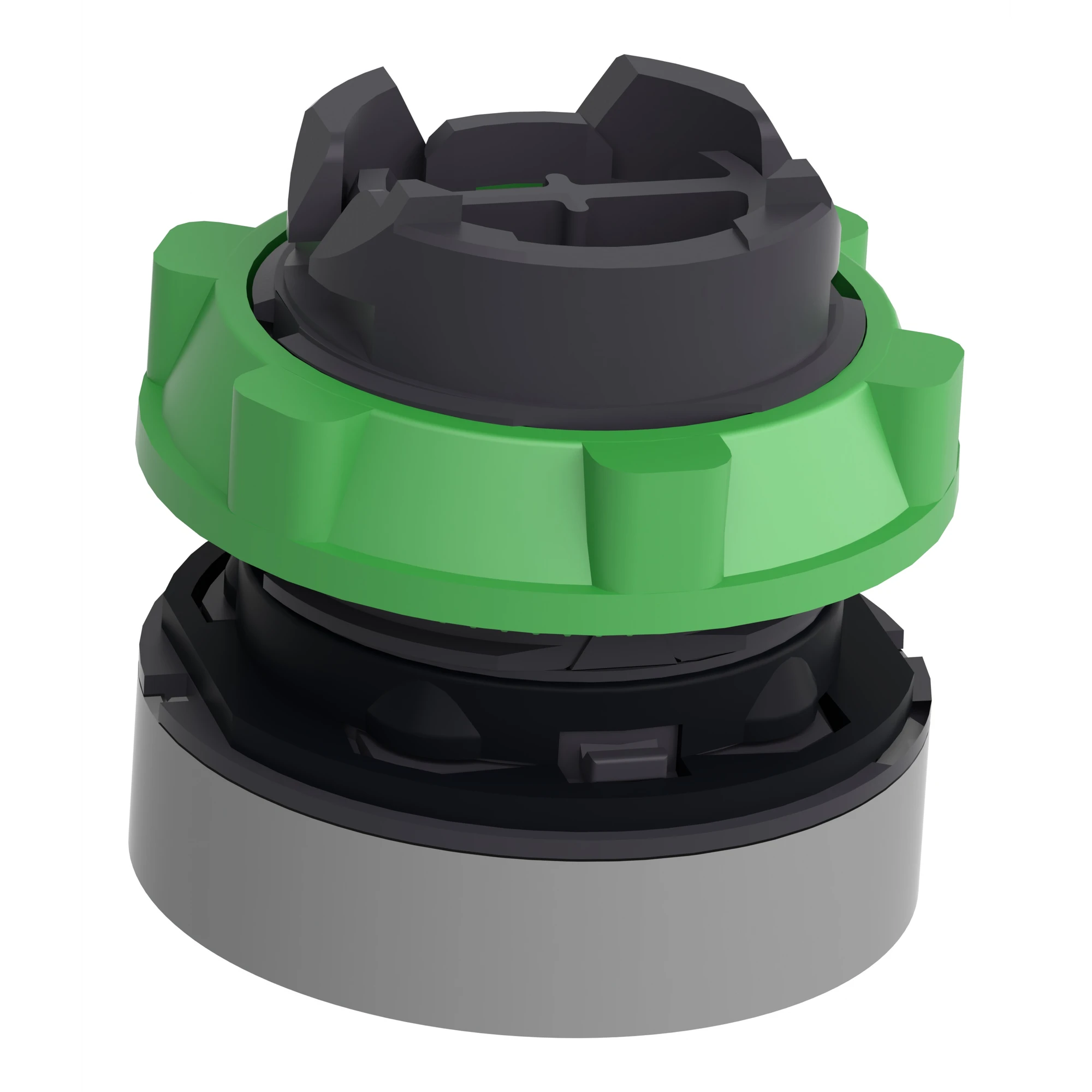 Schneider Electric ZB5AA3C0 Push-button, front element, Harmony XB5, plastic, 22mm, light grey, green, unlabelled, momentary (img_007)
