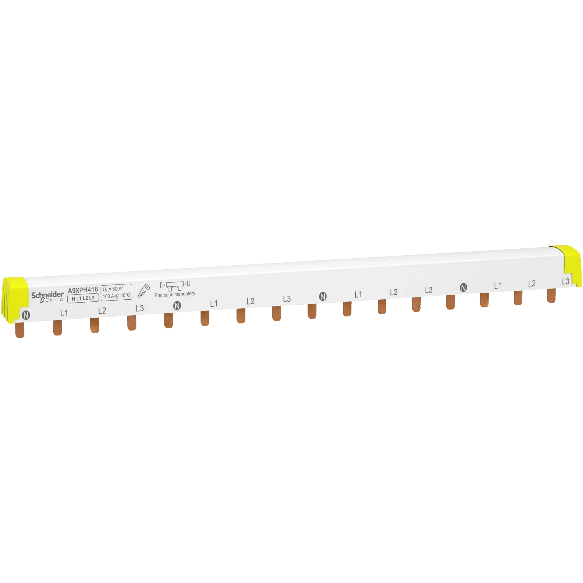 Schneider Electric A9XPH416 Terminal busbar strip, cuttable, 3P+N, 16TE, 100A (img_001) Schneider Electric A9XPH416 Terminal busbar strip, cuttable, 3P+N, 16TE, 100A (img_001)