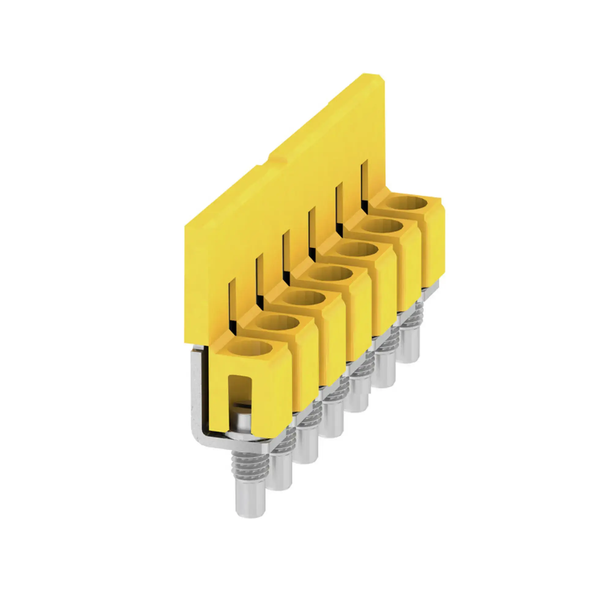 Weidmüller 1057260000 Cross-connector (terminal), when screwed in, yellow, 41 A, Number of poles: 7, Pitch in mm: 6.10, Insulated: Yes, Width: 7.6 mm (img_001) Weidmüller 1057260000 Cross-connector (terminal), when screwed in, yellow, 41 A, Number of poles: 7, Pitch in mm: 6.10, Insulated: Yes, Width: 7.6 mm (img_001)