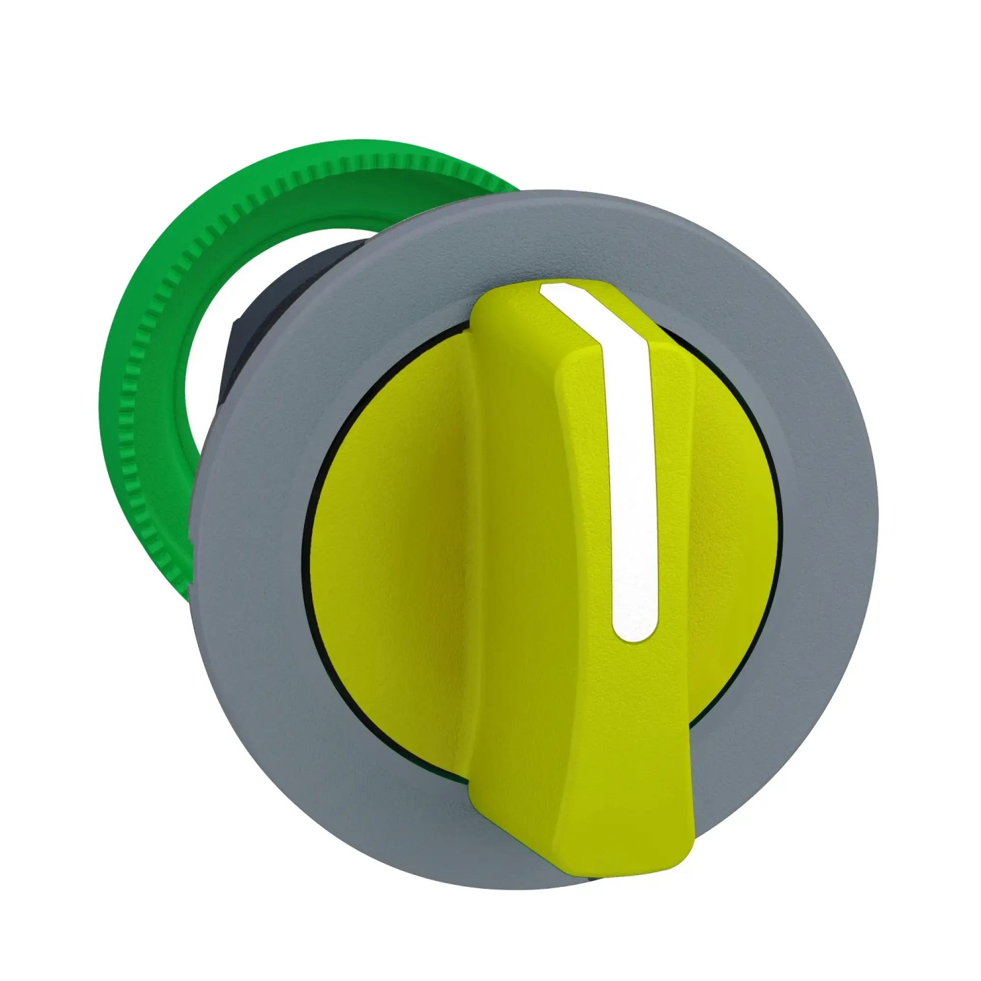 Schneider Electric ZB5FD505C0 Selector switch, Front element, Harmony XB5F, Plastic, 30mm, light grey, yellow, 3 positions, center detent (img_002)