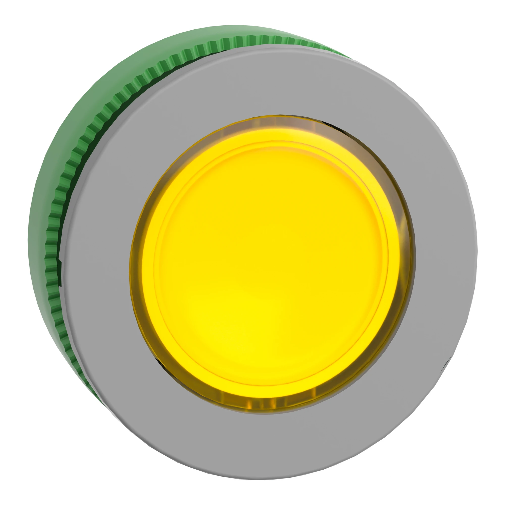 Schneider Electric ZB5FV083C0 Pilot light, front element, Harmony XB5F, plastic, 30mm, antimicrobial, light grey, yellow, for universal LED (img_001)