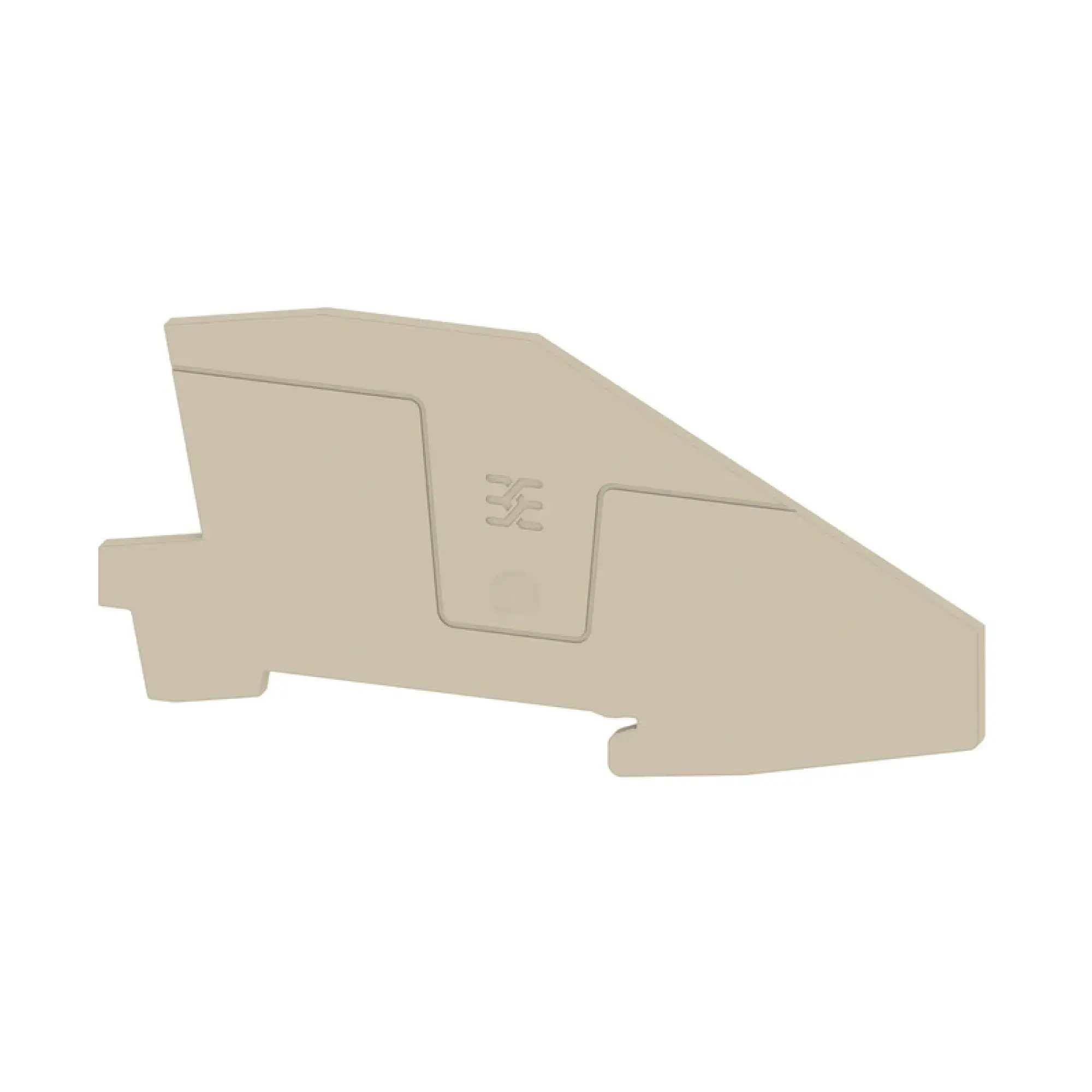 Weidmüller 2669060000 End plate (terminals), dark beige, Height: 102.9 mm, Width: 2 mm, V-0, Wemid (img_001)