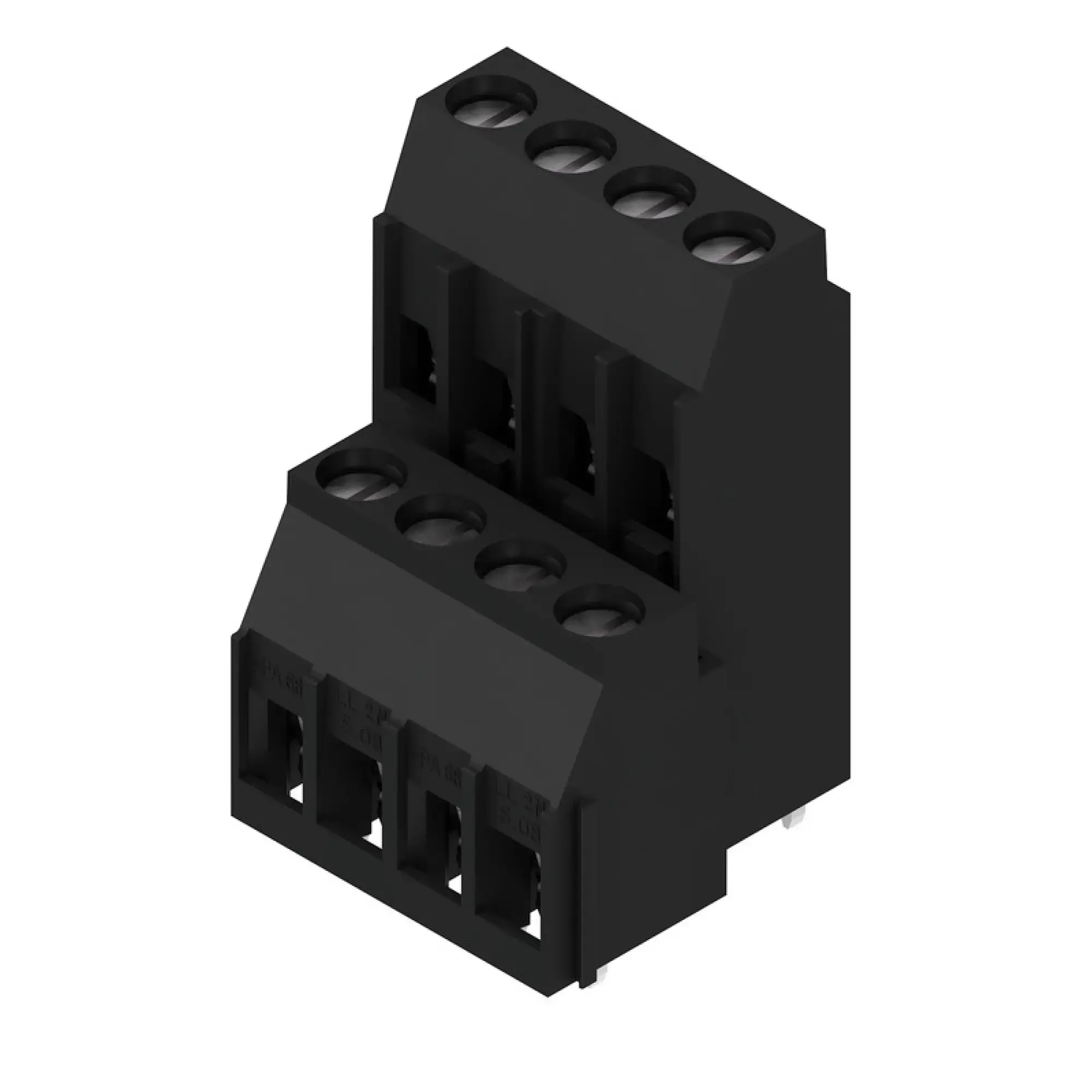 Weidmüller 1469620000 PCB terminal, 320 V, 32.5 A, Pitch in mm: 5.08, 6 mm², Number of poles: 8, Clamping yoke connection, THT solder connection, 90°, Box (img_001)