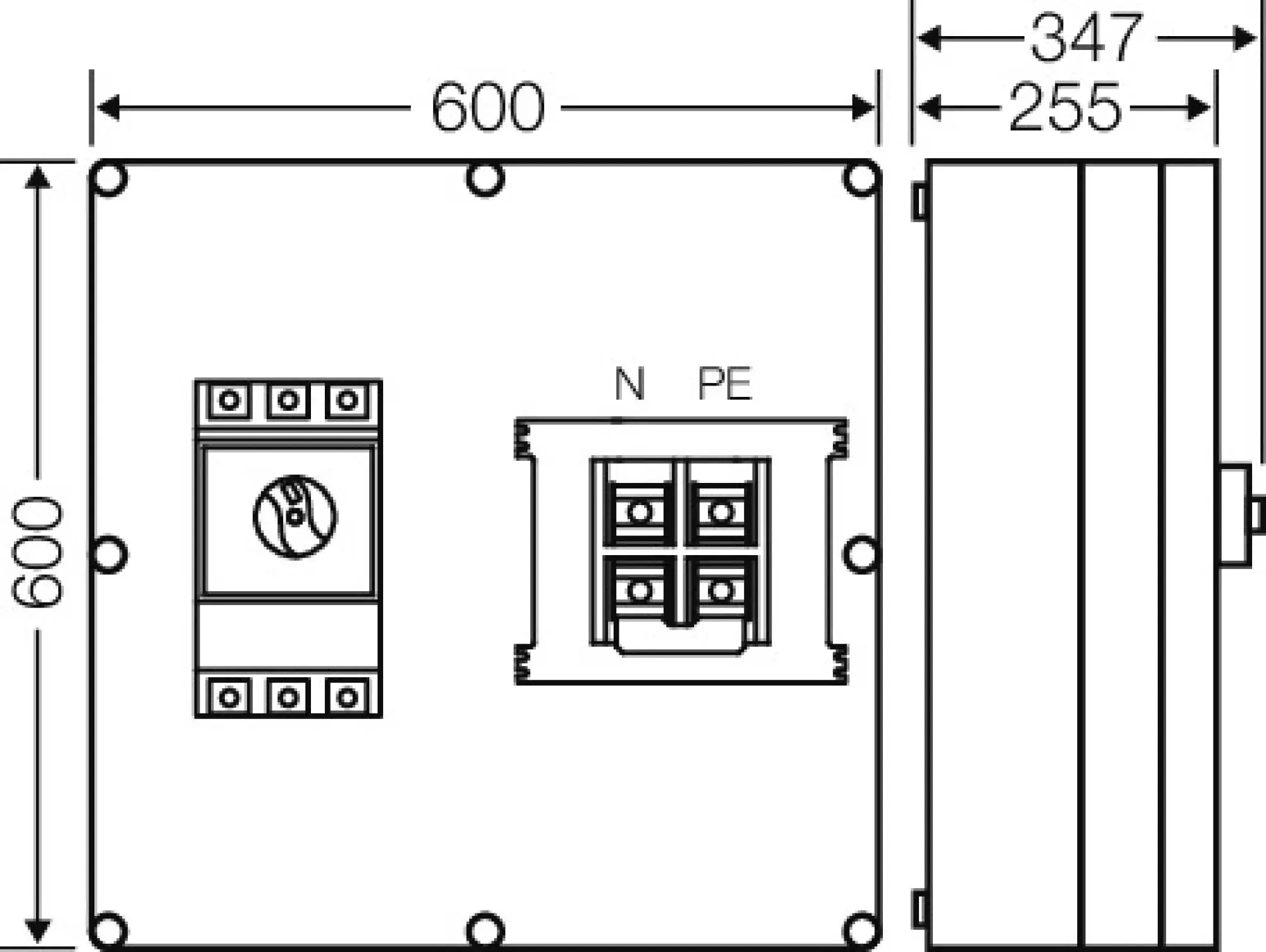 Hensel 20001189 Mi-Leistungsschaltergehäuse 630 A, 3polig + PE + N Mi 7836 (img_003) Hensel 20001189 Mi-Leistungsschaltergehäuse 630 A, 3polig + PE + N Mi 7836 (img_003)