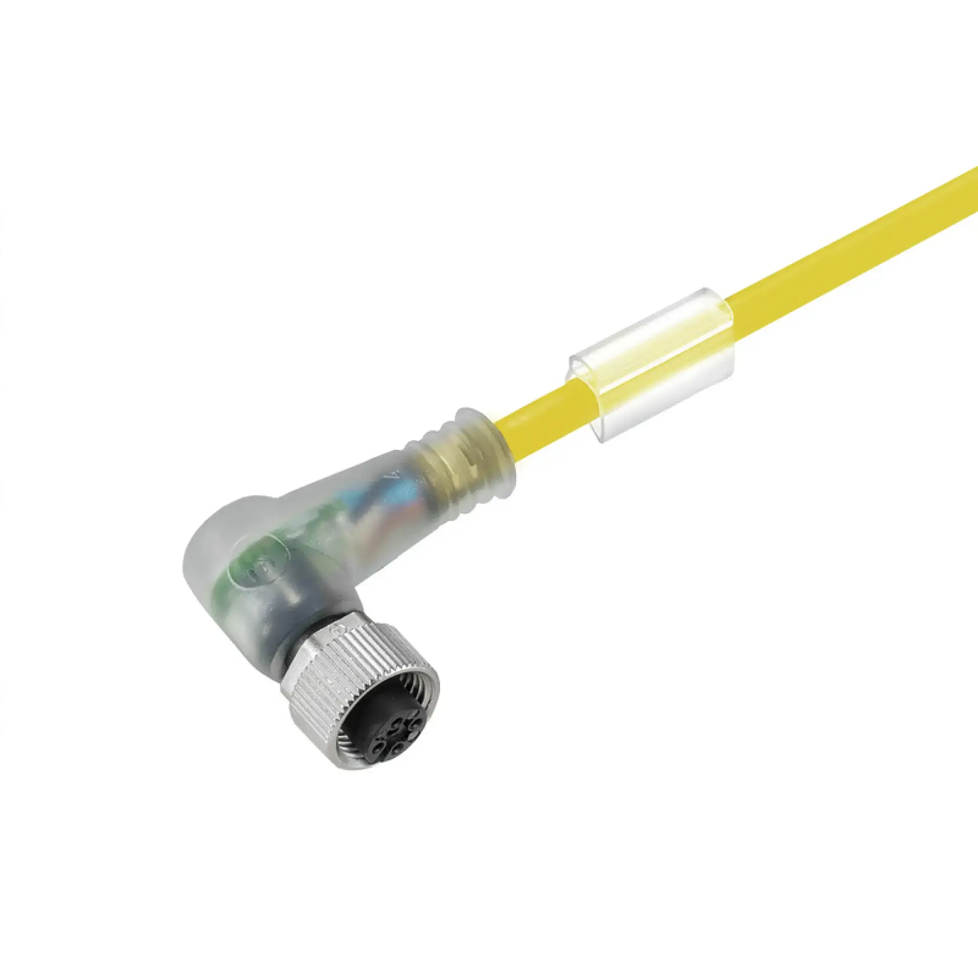 Weidmüller 1092950500 Sensor-actuator Cable (assembled), One end without connector, M12, Number of poles: 4, Socket, angled, LED: Yes, Cable length: 5 m, Shielded: No (img_001)