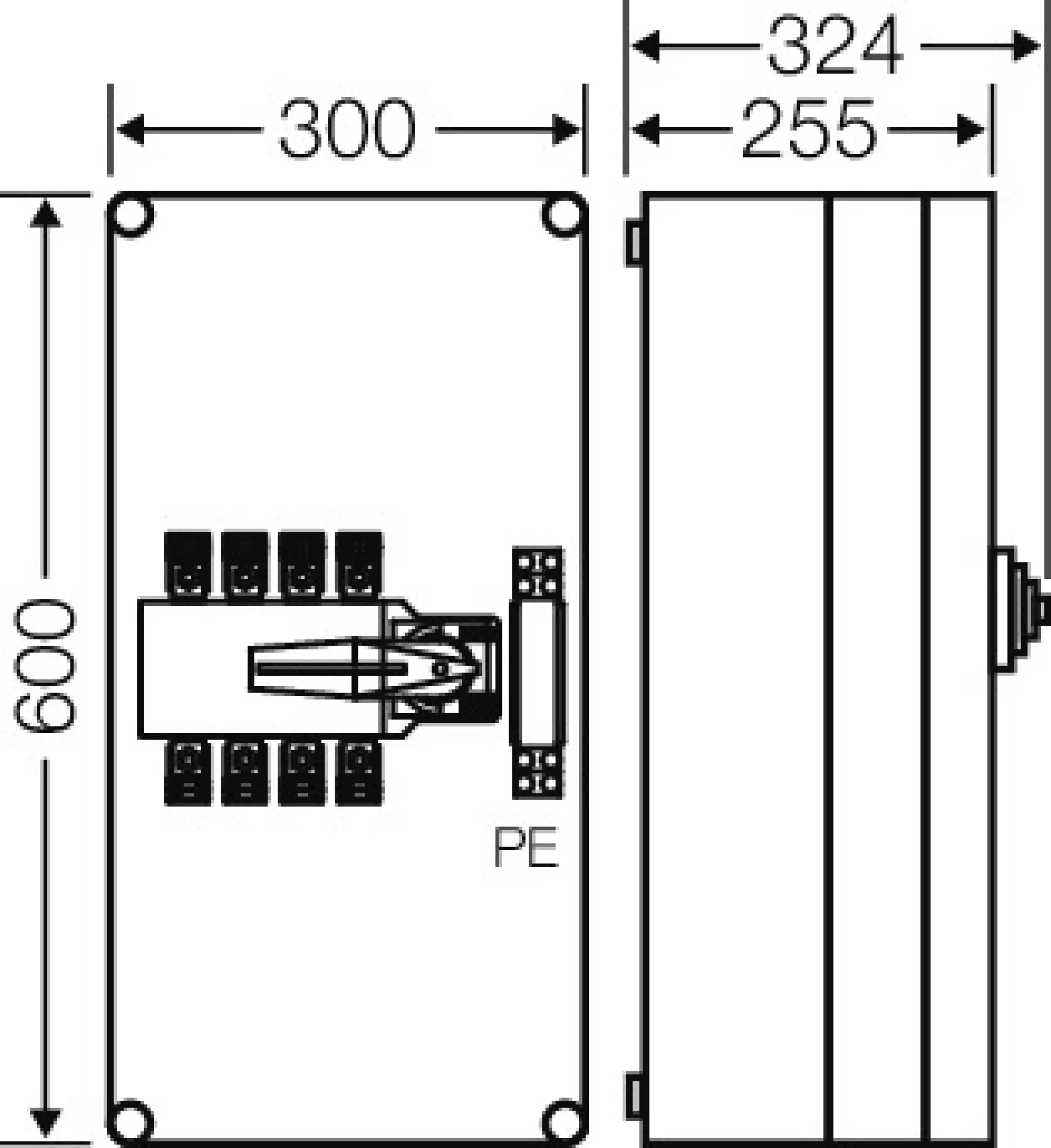 Hensel 20001134 Mi-Lastumschaltergehäuse 160A 4polig + PE Mi 7481 (img_002)