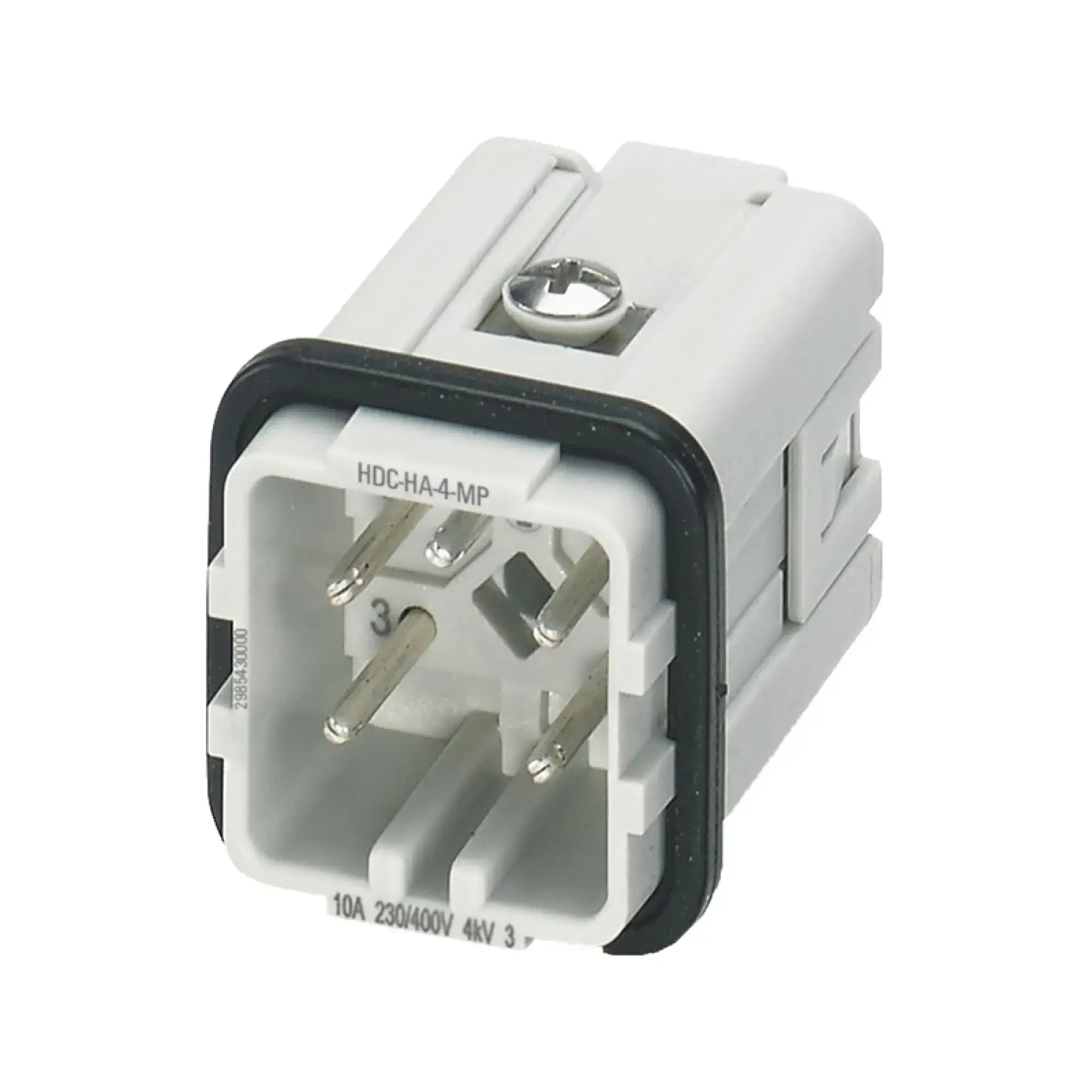 Weidmüller 2985430000 Module insert for industrial connector, 230 V, 10 A, Cat. 6A, Number of poles: 4, PUSH IN, Male, Required plug-in slots: (img_001)