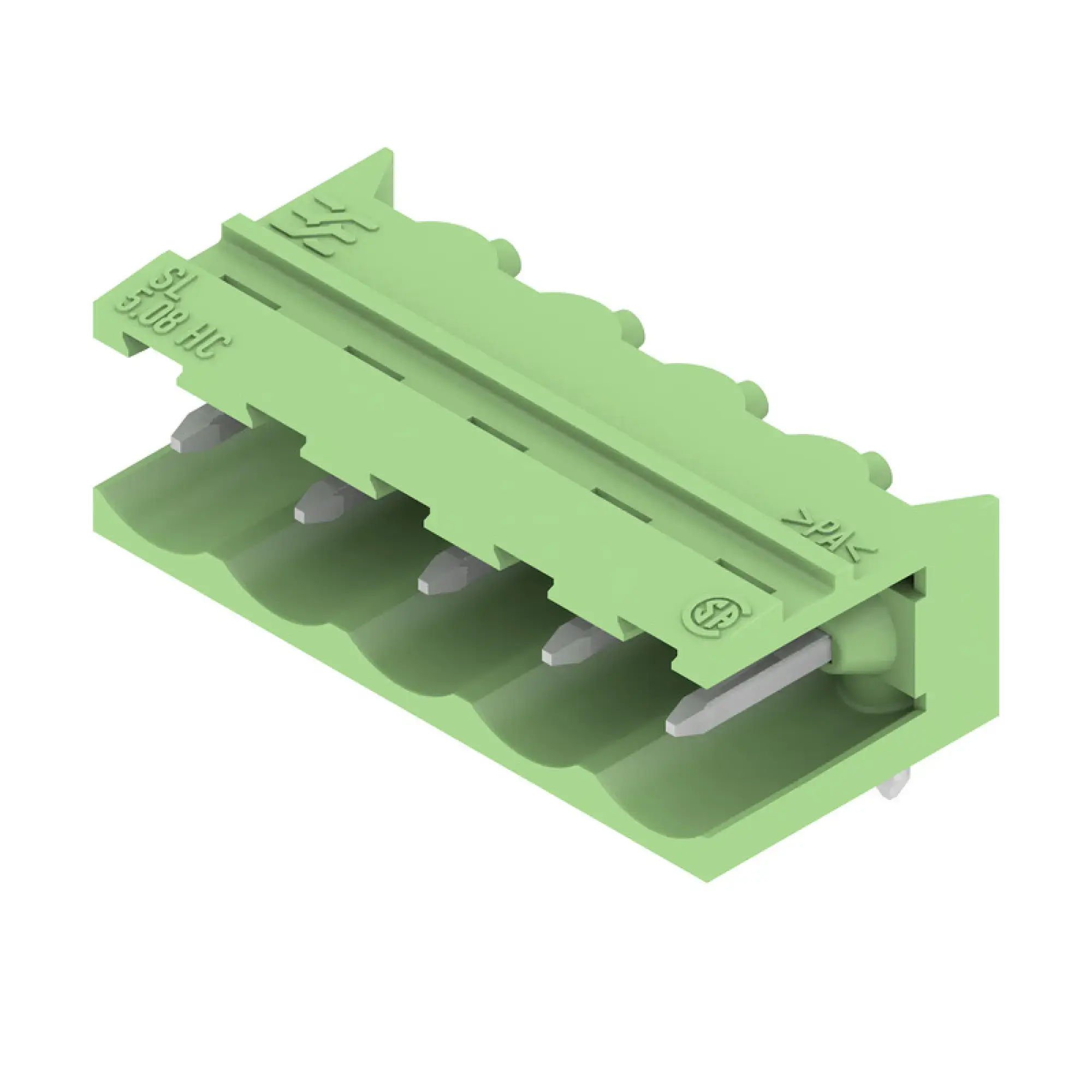 Weidmüller 1401650000 PCB connector (board connection), 320 V, 24 A, Pitch in mm: 5.08, Number of poles: 5, THT solder connection, Box (img_001)