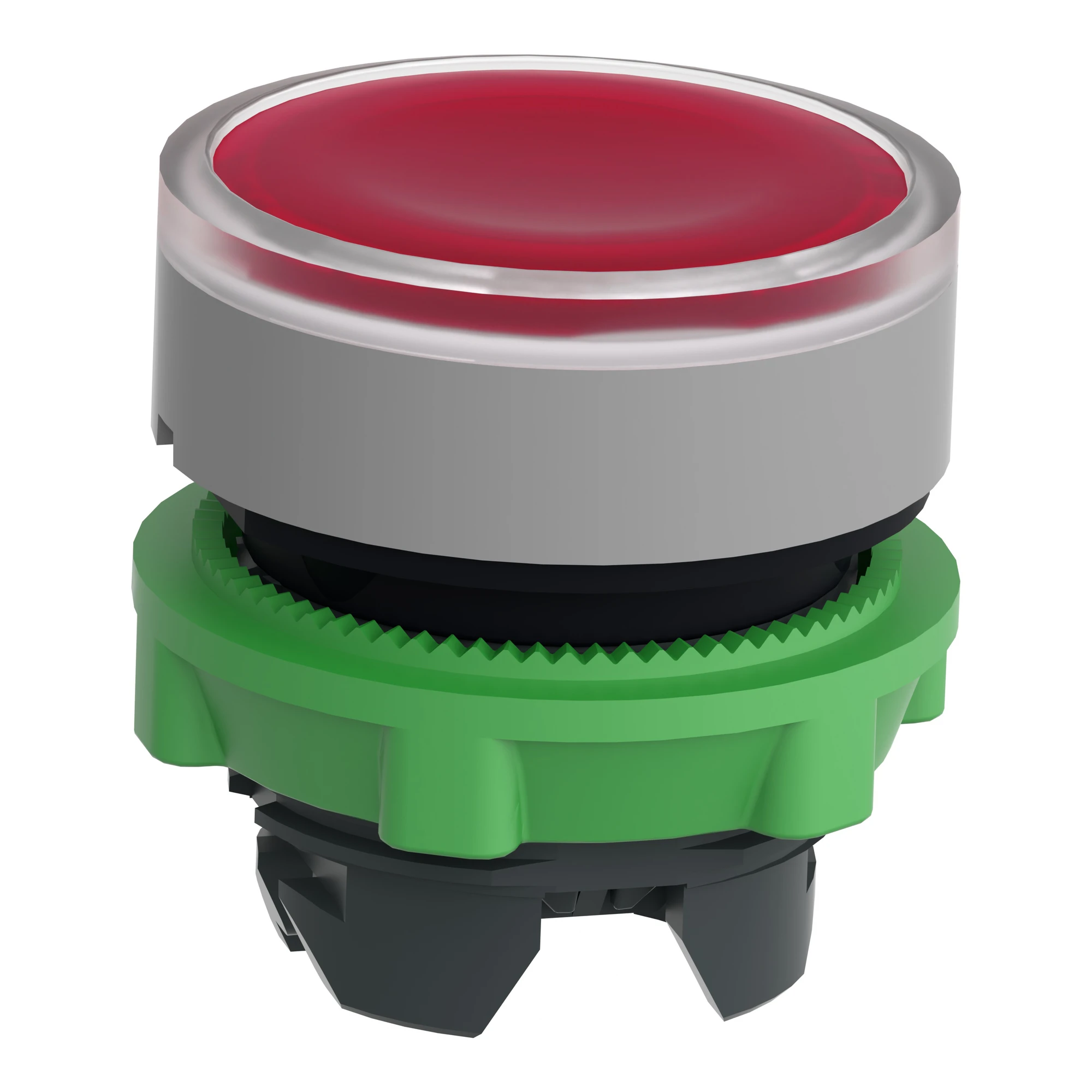 Schneider Electric ZB5AW343C0 Illuminated Pushbutton, Front Element, Harmony XB5, Plastic, 22mm, light grey, red, for universal LED (img_006)