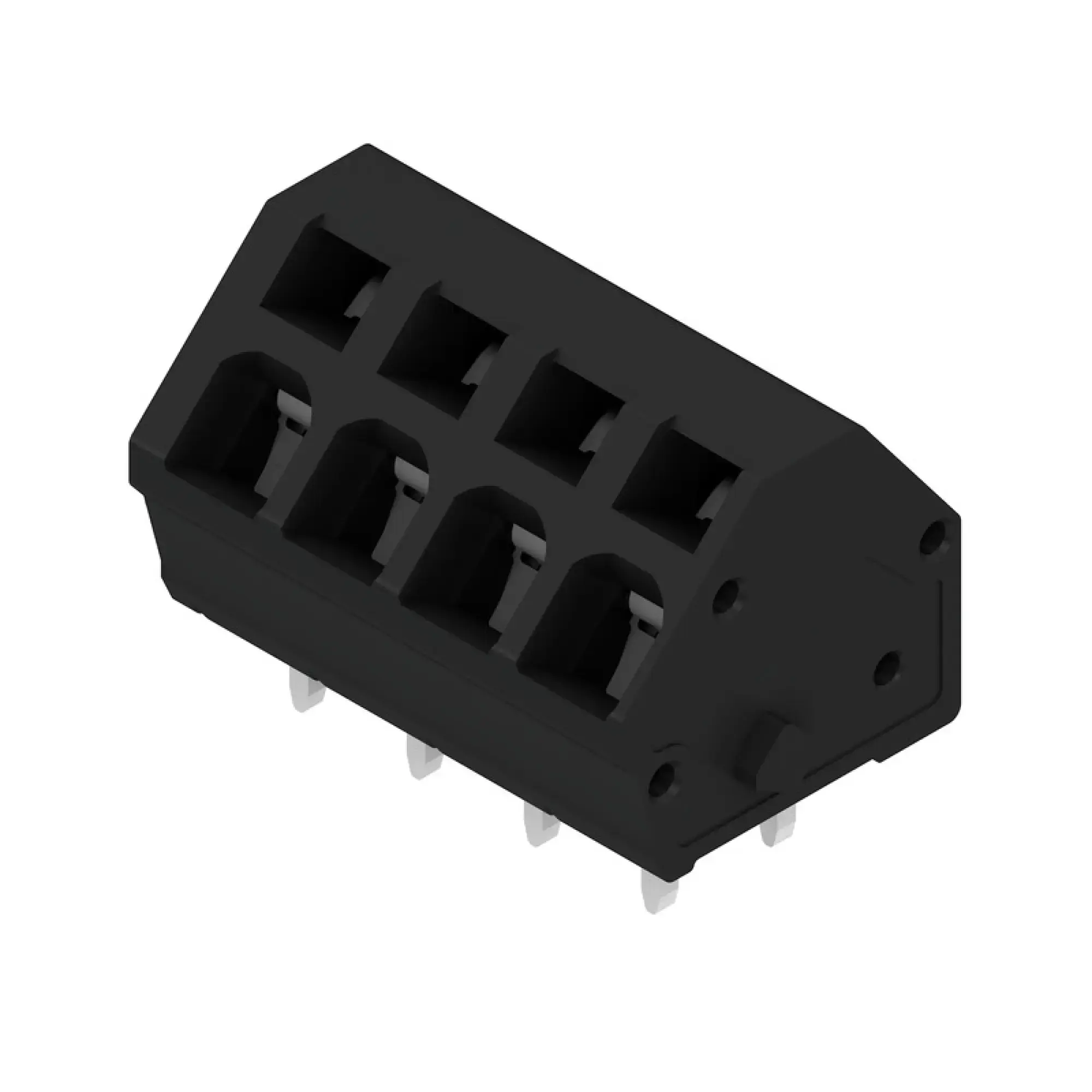 Weidmüller 1811860000 PCB terminal, 320 V, 24 A, Pitch in mm: 5.00, 2.5 mm², Number of poles: 4, Tension-clamp connection, THT solder connection, 135°, Box (img_001) Weidmüller 1811860000 PCB terminal, 320 V, 24 A, Pitch in mm: 5.00, 2.5 mm², Number of poles: 4, Tension-clamp connection, THT solder connection, 135°, Box (img_001)