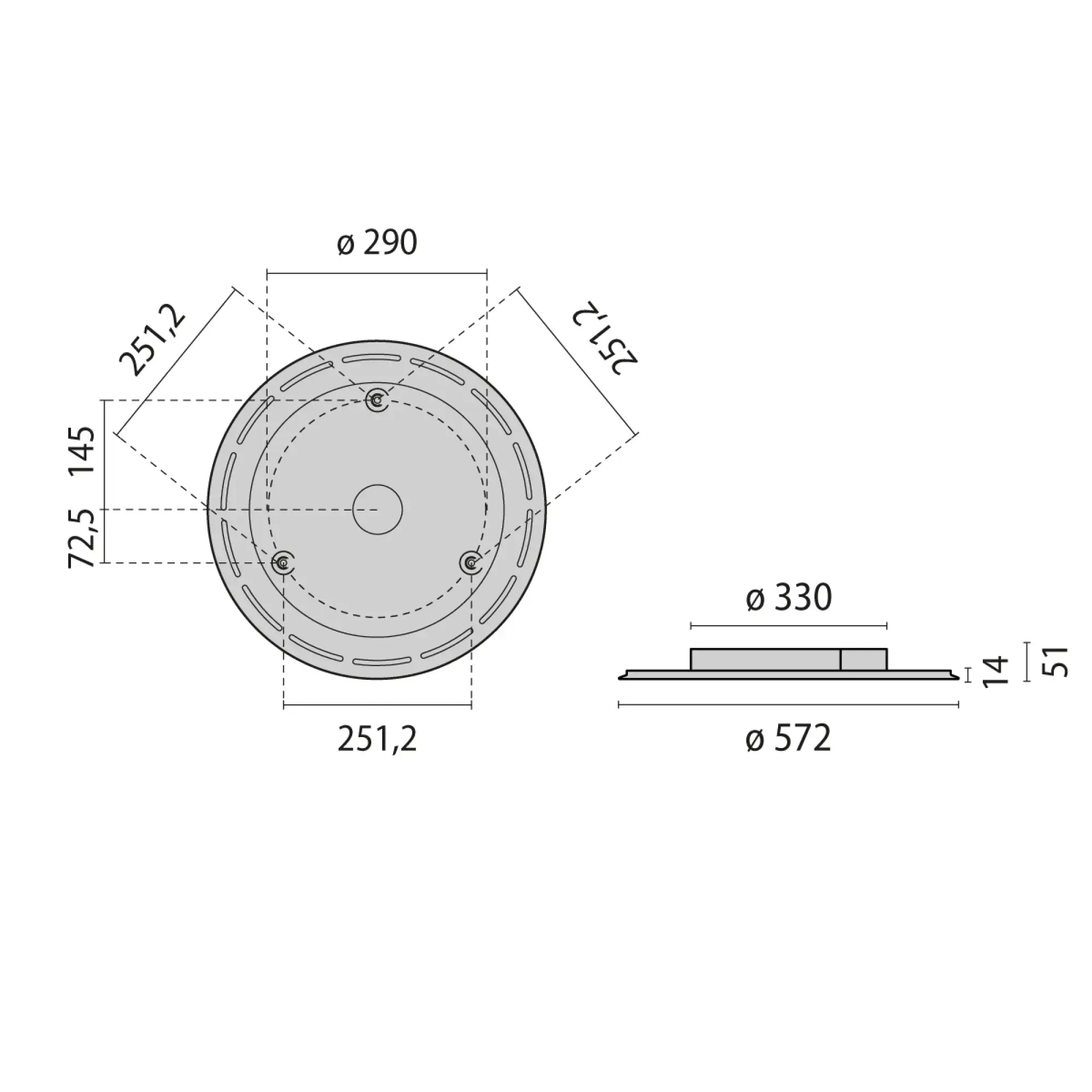 Performance iN Lighting 8713661343434 LED-Anbauleuchte 4000K 26W statisch Mikroprisma d+i 8713661343434 (img_003)