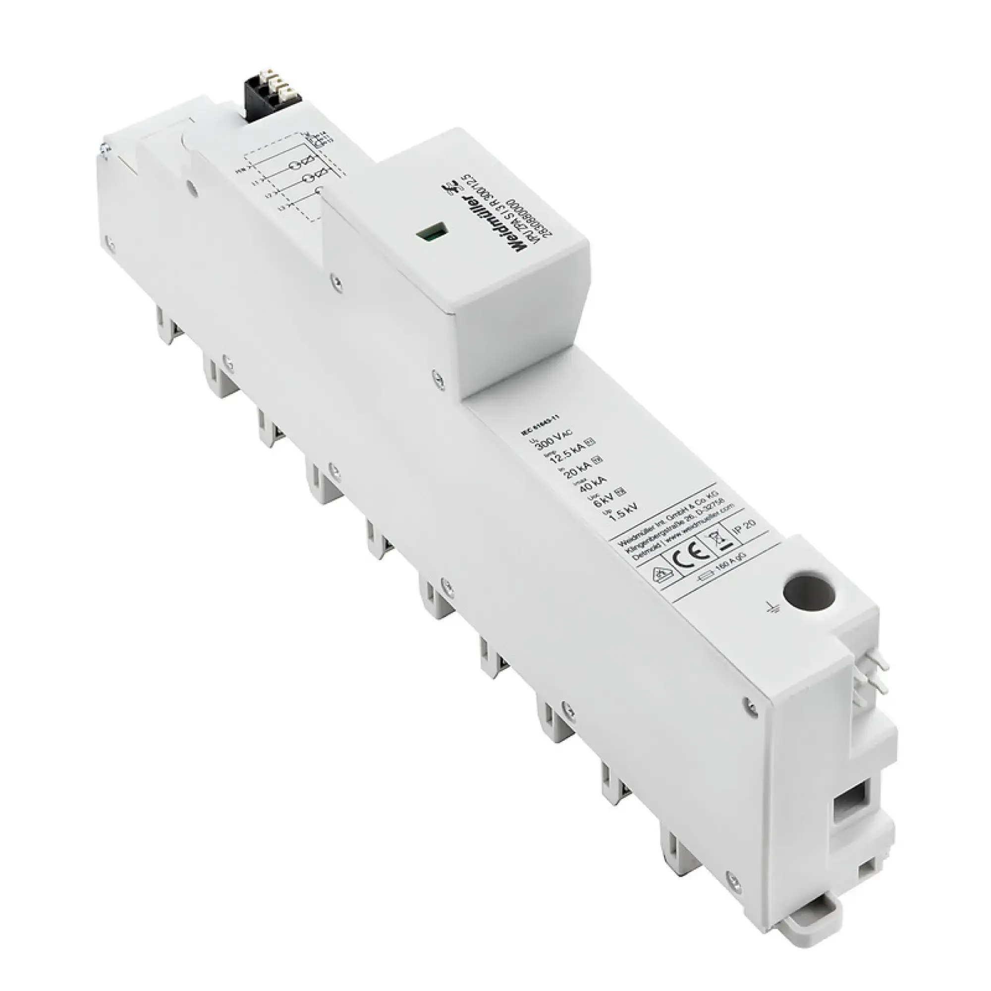 Weidmüller 2830880000 Surge voltage arrester (power supply systems), Leakage-current-free, Type I + II, Type I, Type II, Type III, Low voltage network: TN-C, I, II, III, I (img_001) Weidmüller 2830880000 Surge voltage arrester (power supply systems), Leakage-current-free, Type I + II, Type I, Type II, Type III, Low voltage network: TN-C, I, II, III, I (img_001)