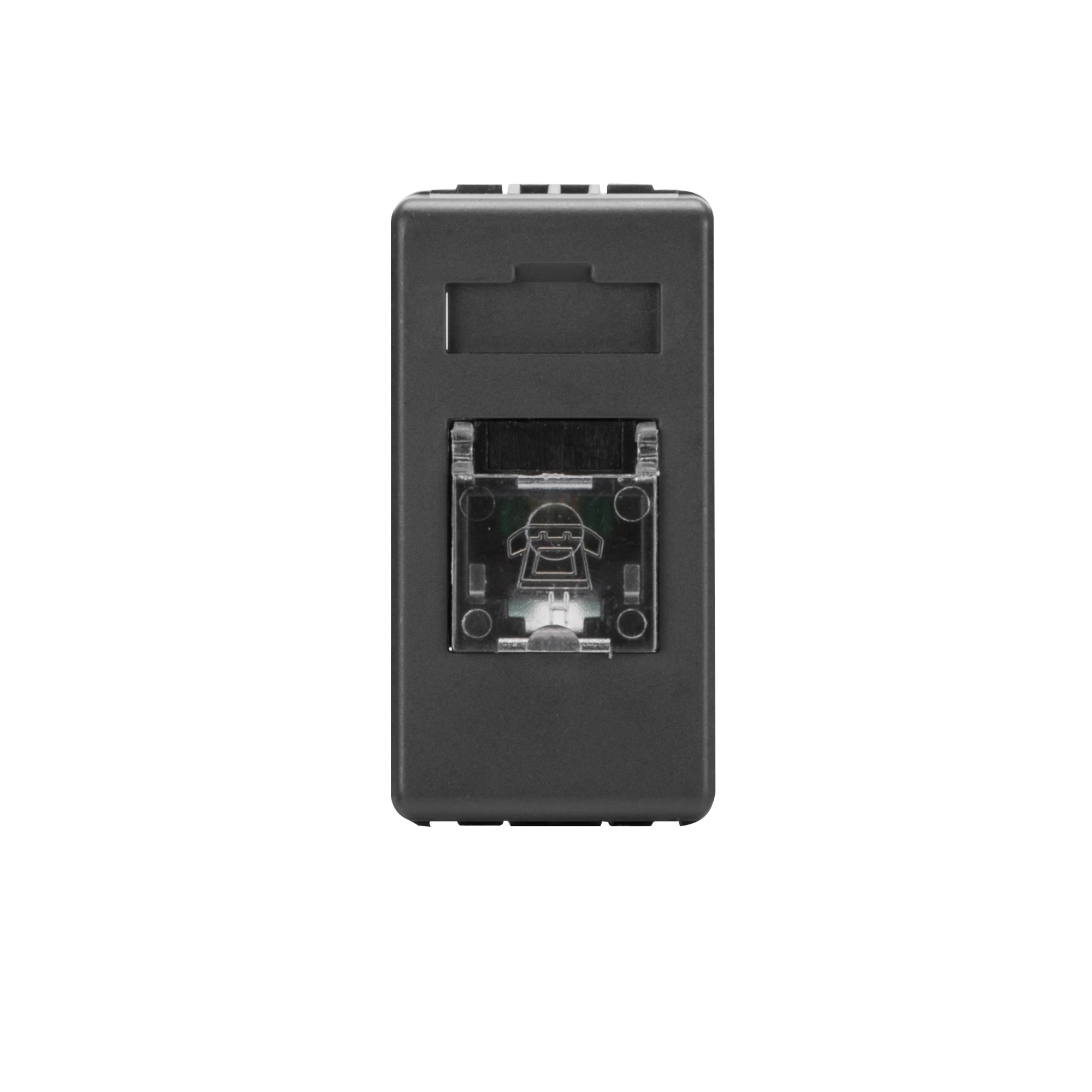 GEWISS GW21251 System Telefon-Anschlussdose RJ11 1M Schwarz (img_001)