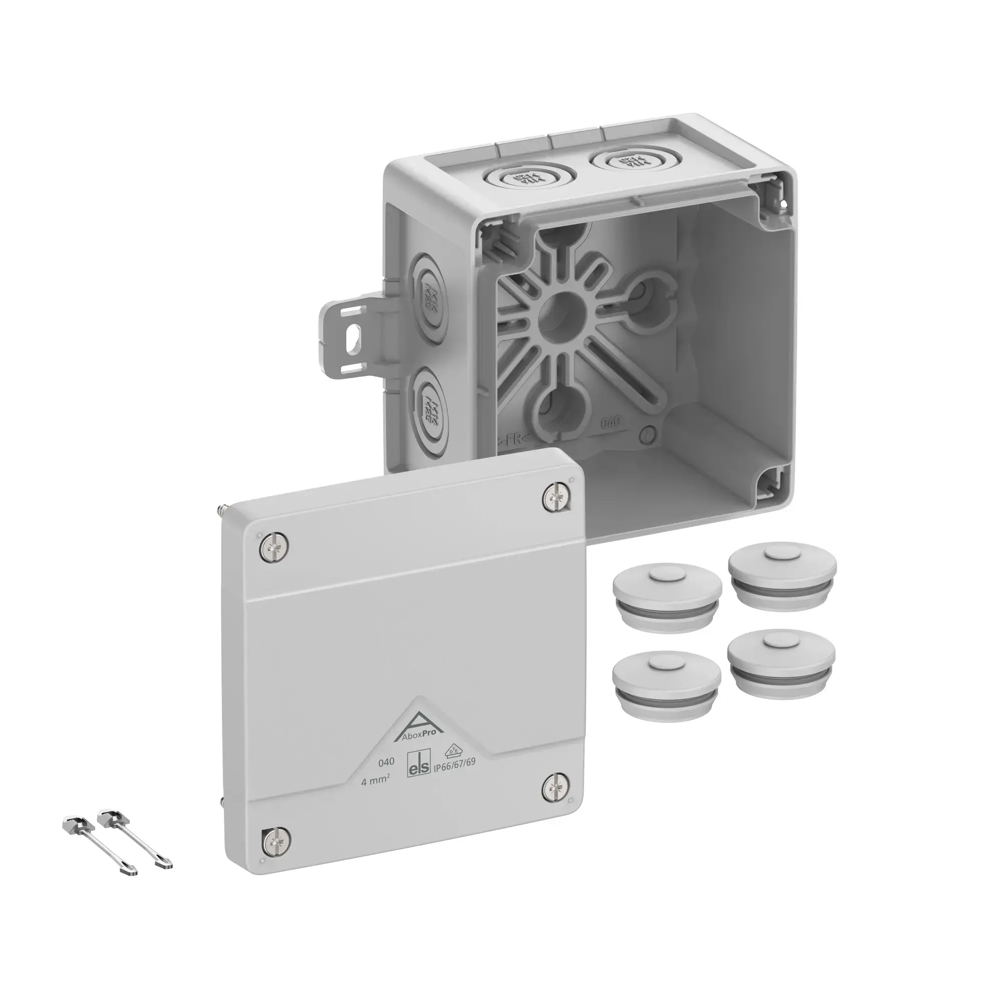 Spelsberg 40440101 Junction box, Type of protection IP66/IP67/IP69, max. 4², IK09, Protection class II, Ui 1000V AC, Ui 1000V DC, DLG, DNV, VDE, Halogen free (img_001) Spelsberg 40440101 Junction box, Type of protection IP66/IP67/IP69, max. 4², IK09, Protection class II, Ui 1000V AC, Ui 1000V DC, DLG, DNV, VDE, Halogen free (img_001)