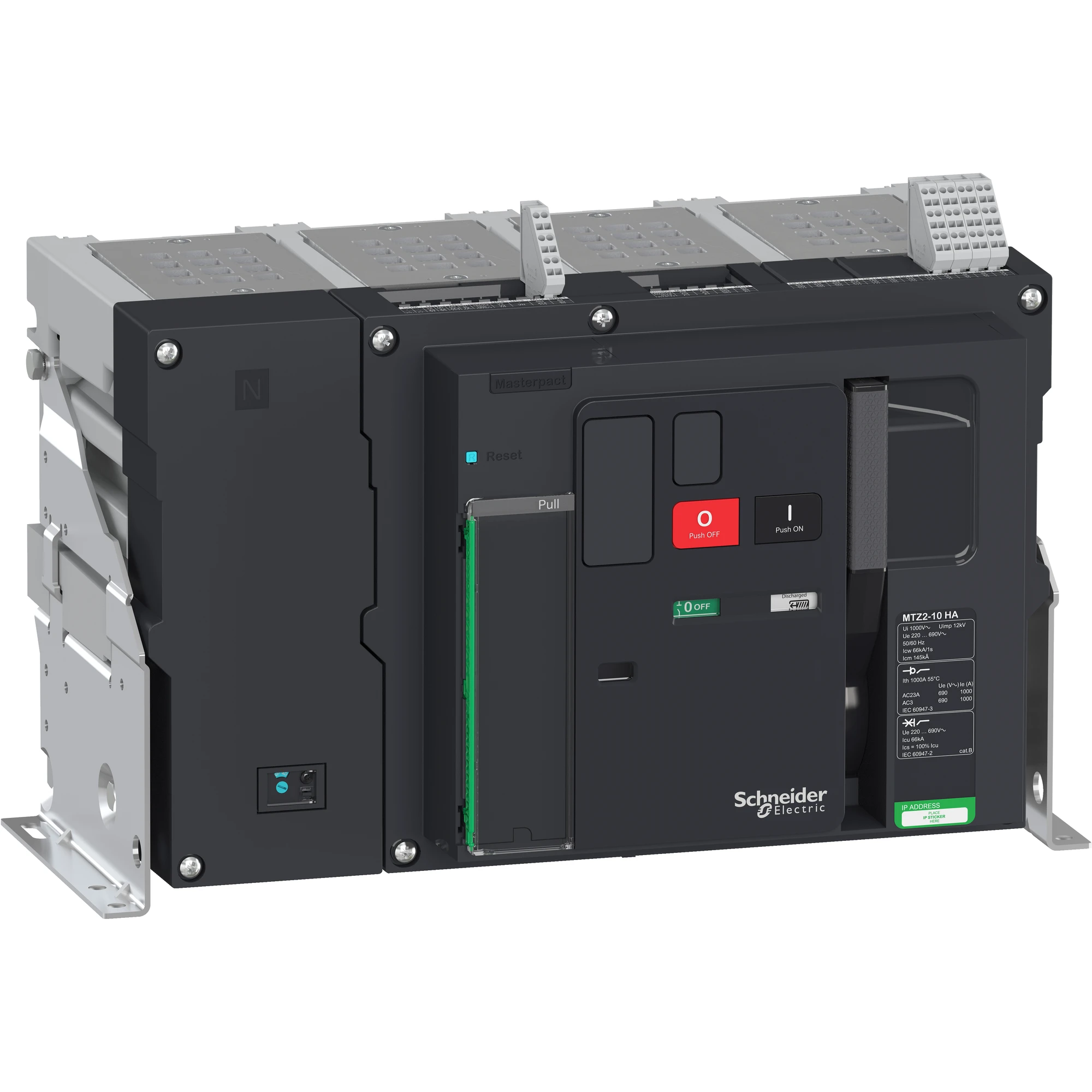 Schneider Electric LV848026 MasterPact MTZ2 1000A HA Icm=88kA/690V 4P Molded Case Circuit Breaker Fixed Mounting (img_001)