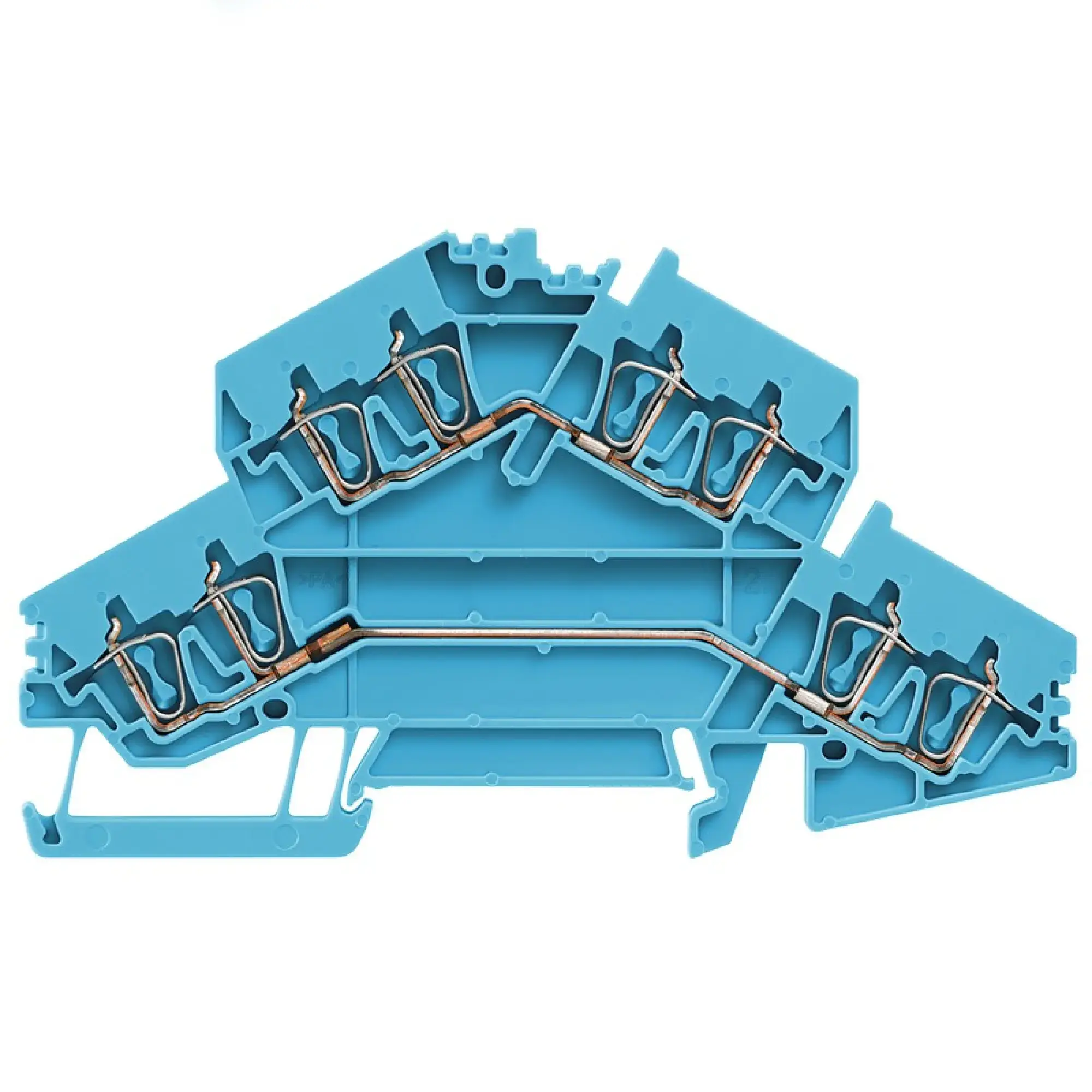Weidmüller 1480270000 Multi-tier modular terminal, Tension-clamp connection, blue, 2.5 mm², 800 V, 800 V, Number of connections: 8, Number of levels: 2, TS 35, V-0, Wemid (img_001)