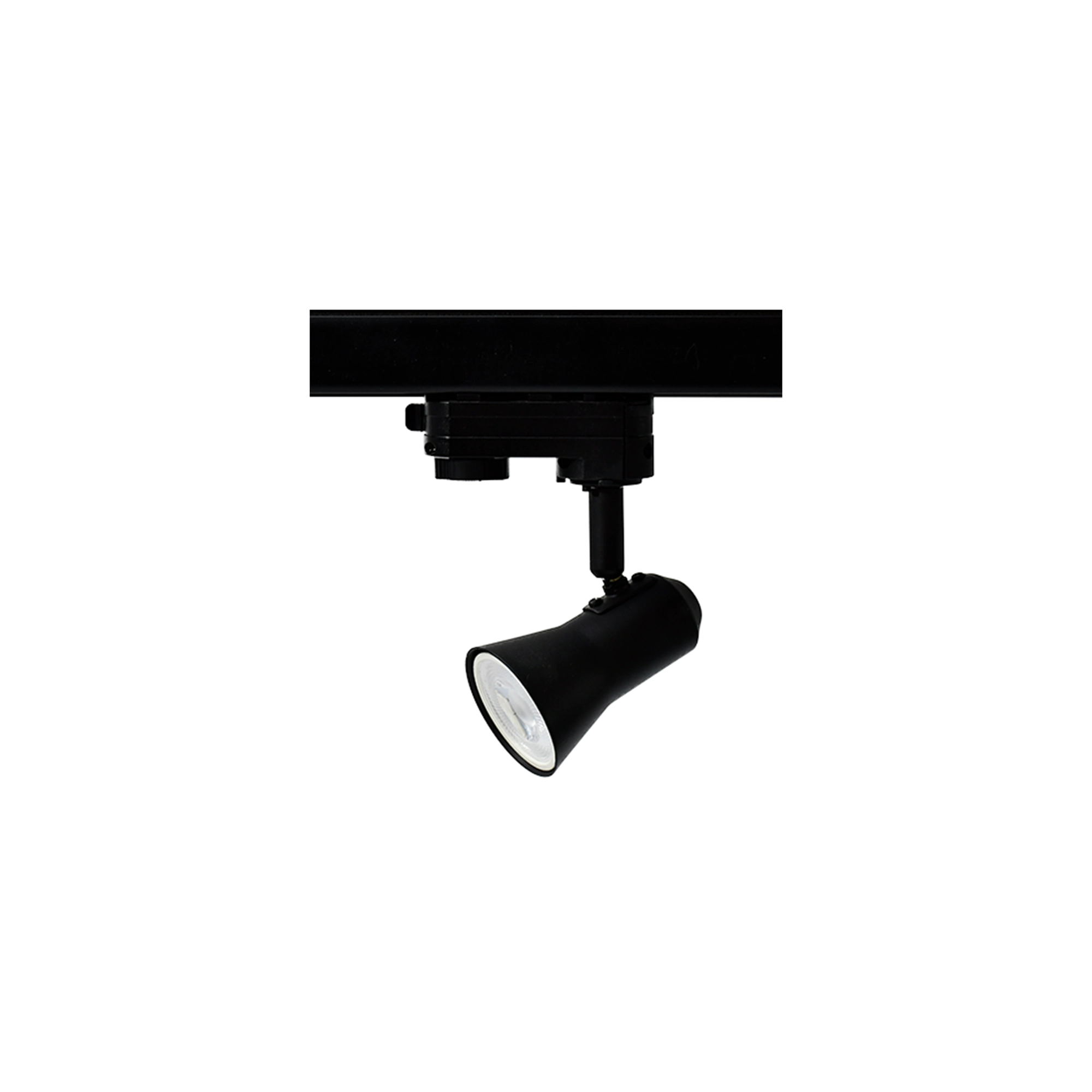 WSU Lights 3-phasen LED Strahler mit GU10 Fassung schwarz - 55x85mm