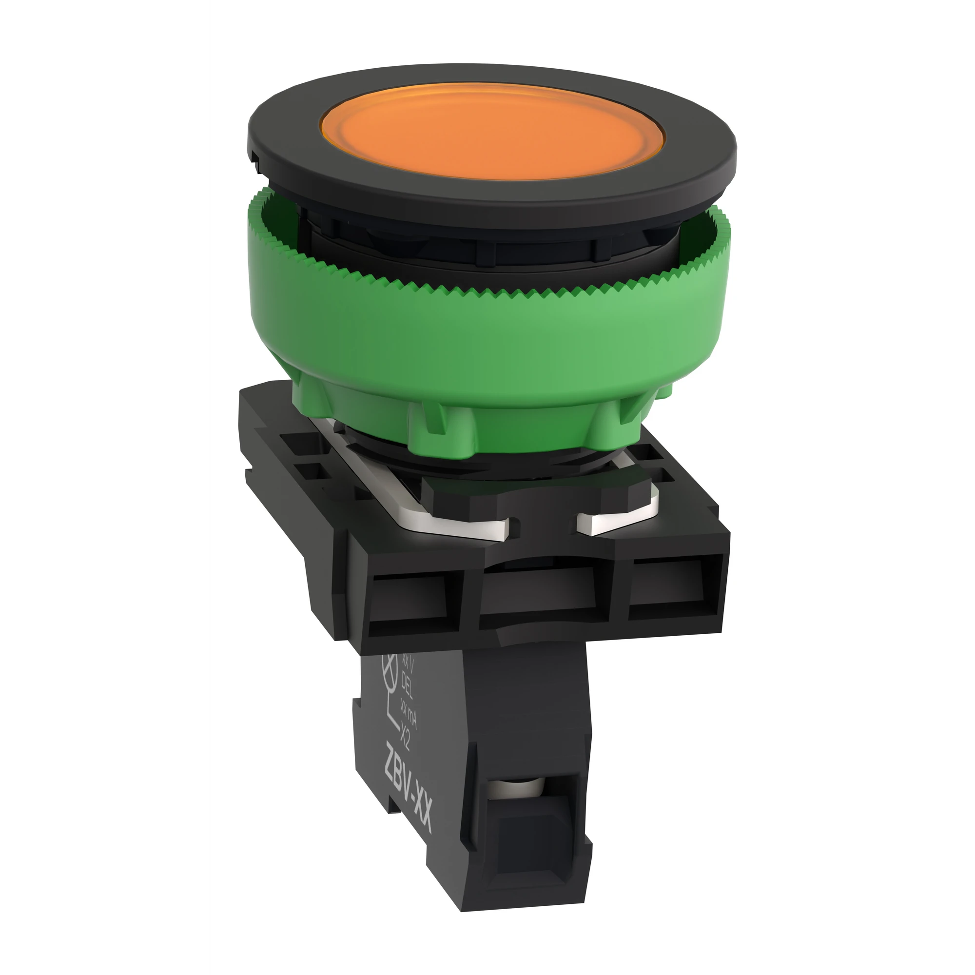 Schneider Electric XB5FVG5 Indicator light, Harmony XB5F, plastic, antimicrobial, orange, 30mm, universal LED, smooth dome, 110-120V AC (img_006) Schneider Electric XB5FVG5 Indicator light, Harmony XB5F, plastic, antimicrobial, orange, 30mm, universal LED, smooth dome, 110-120V AC (img_006)