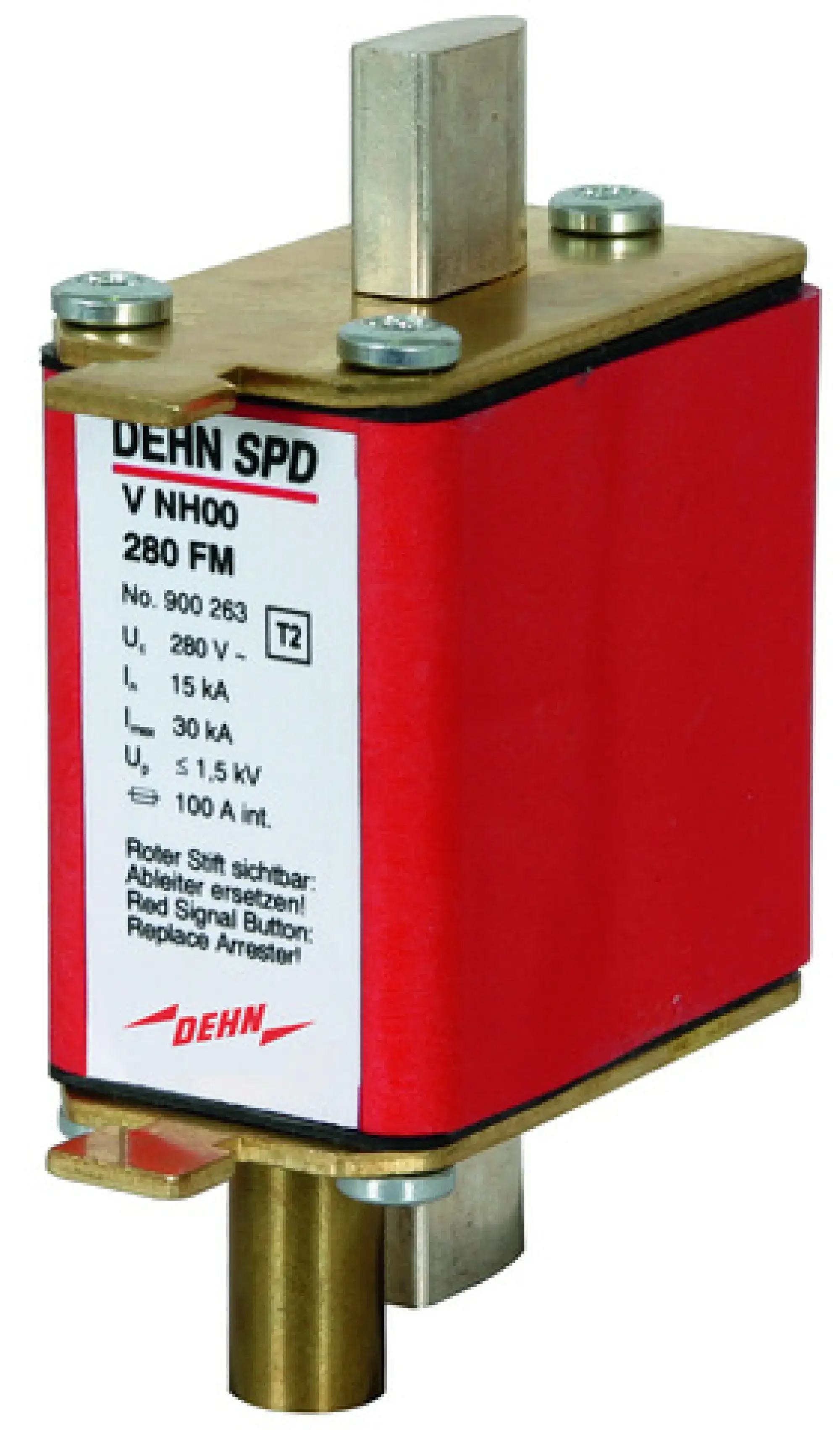 Dehn 900263 Surge arrester Type 2 / single-pole 280V a.c. for NH00 fuse holders (img_001) Dehn 900263 Surge arrester Type 2 / single-pole 280V a.c. for NH00 fuse holders (img_001)
