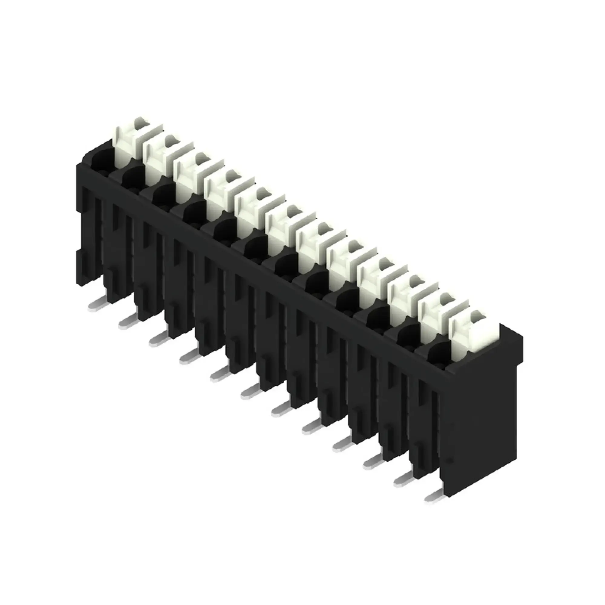 Weidmüller 1250470000 PCB terminal, 160 V, 17.5 A, Pitch in mm: 3.50, 1.5 mm², Number of poles: 12, PUSH IN with actuator, SMD solder connection, 180°, Tape (img_001)