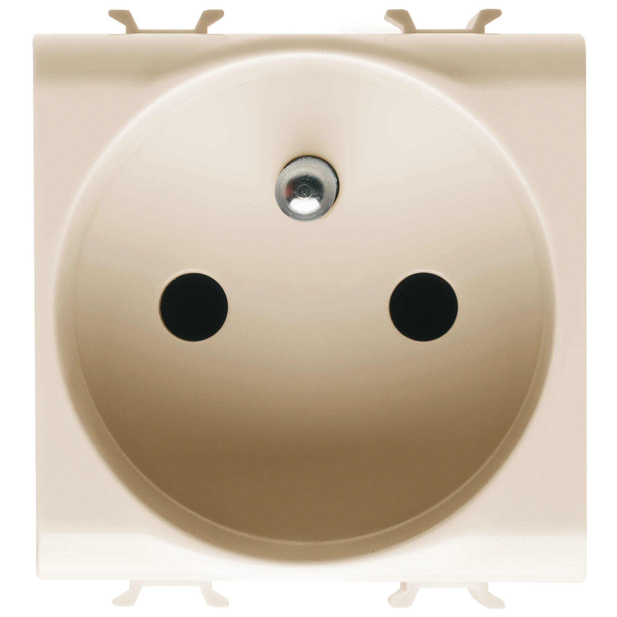 GEWISS GW11247 FRENCH STANDARD SOCKET-OUTLET 250V ac - 2P+E 16A - 2 MODULES - IVORY - CHORUSMART (img_001)