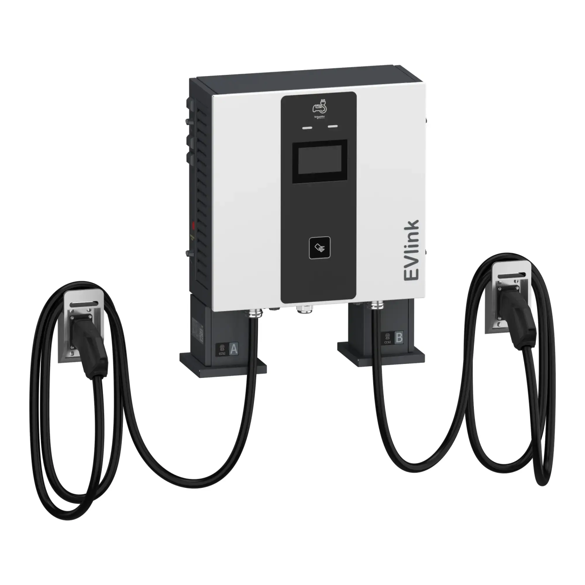 Schneider Electric EVD1S60TBBC5 Pro DC Wallbox 60kW, 2xCCS2 5m, ohne Kabelmanagementsystem, 4G, ISO15118, IK10, IP55, C3M, Display (img_002) Schneider Electric EVD1S60TBBC5 Pro DC Wallbox 60kW, 2xCCS2 5m, ohne Kabelmanagementsystem, 4G, ISO15118, IK10, IP55, C3M, Display (img_002)